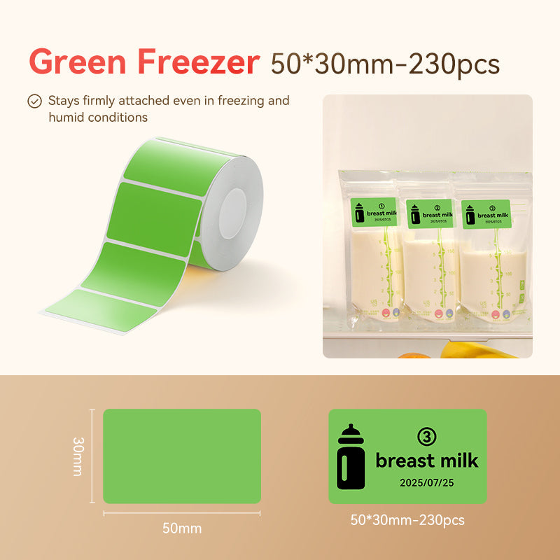 NIIMBOT - B Range - 50x30mm - Bean Green Freezer - 230 Labels