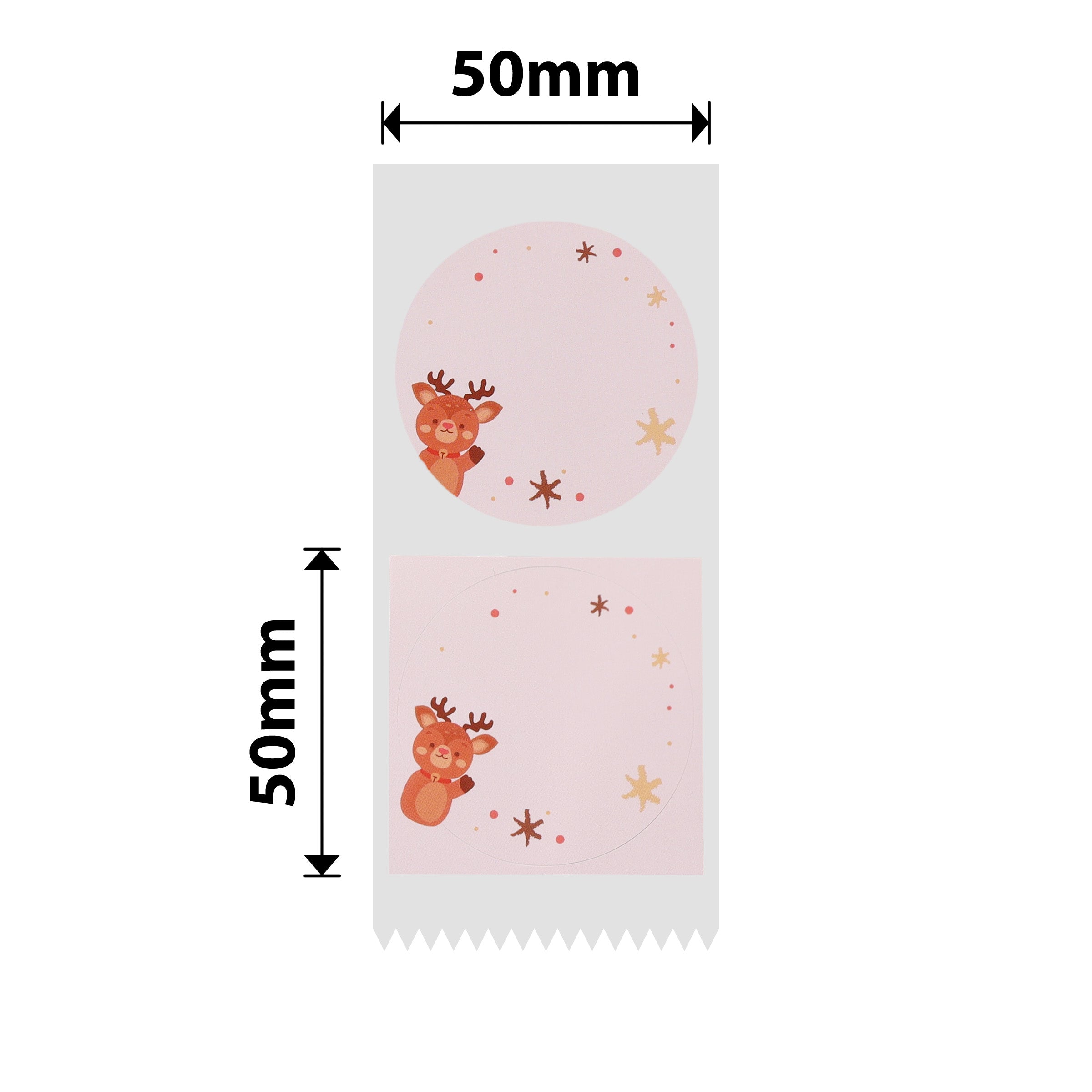 NB500 - NIIMBOT - B1 / B21 / B3S / B4 - 50X50MM - 140 LABELS PER ROLL - CHRISTMAS ELK