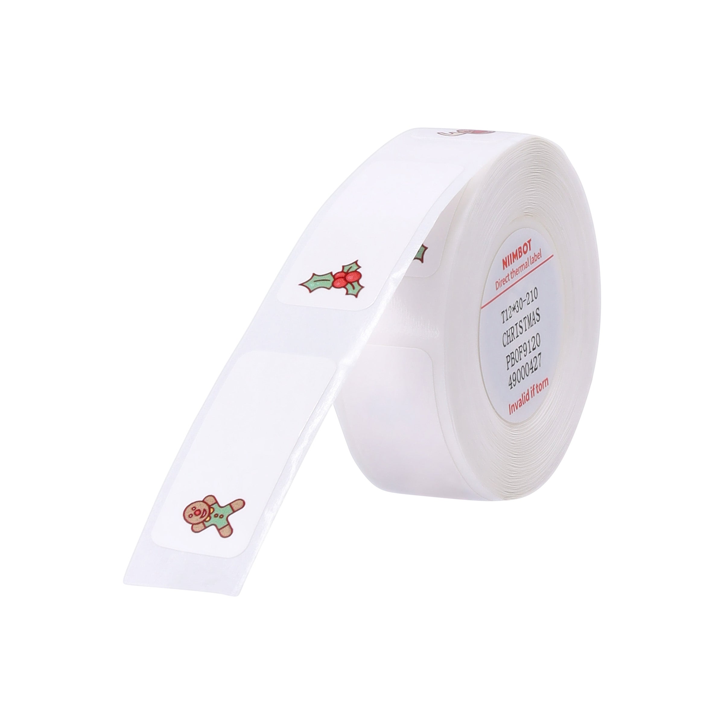 NB505 - NIIMBOT - D11 / D101 / D110 / H1S - T12X30MM - 210 LABELS PER ROLL - CHRISTMAS
