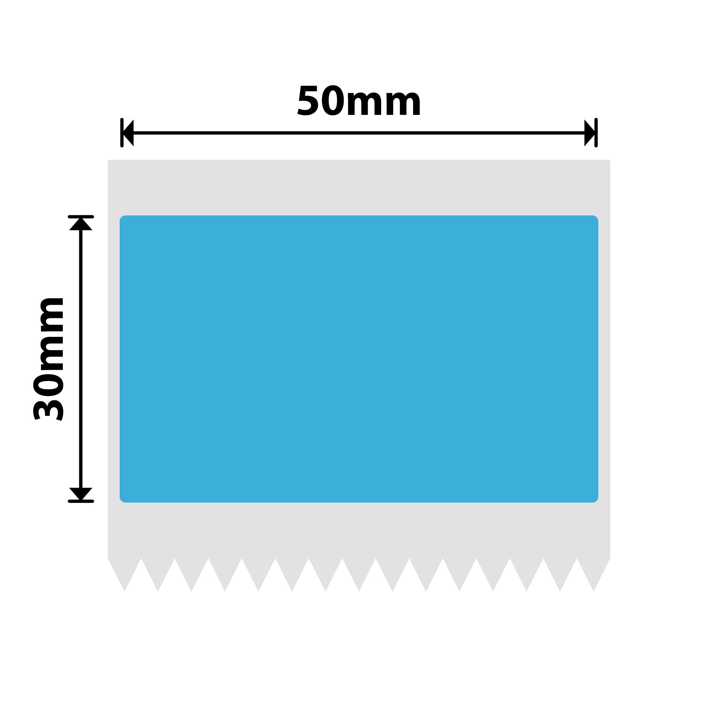 NB507 - Niimbot - B1 / B21 / B31 / B3S / B4 - 50x30mm - 230 Blue Freezer Labels