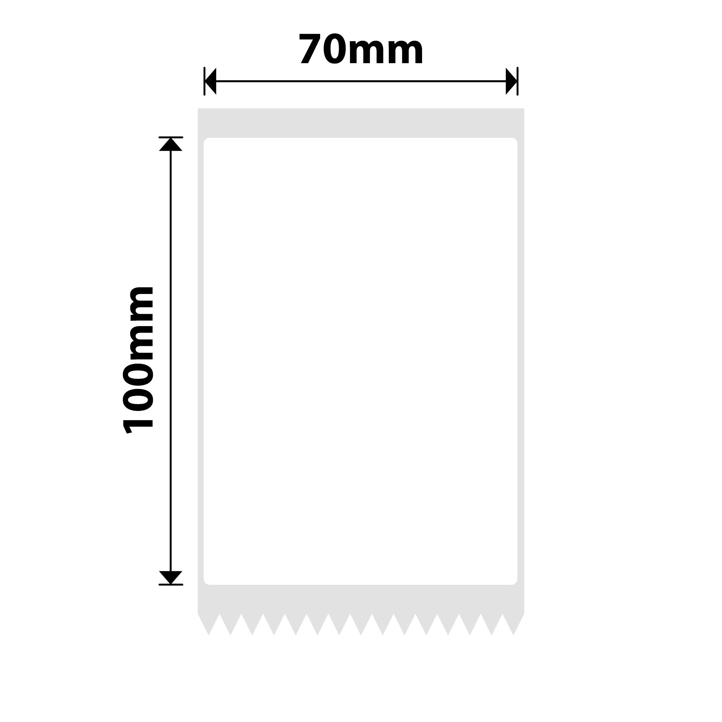 NB514 - NIIMBOT - B3S ONLY - T70X100MM - 75 LABELS PER ROLL - WHITE