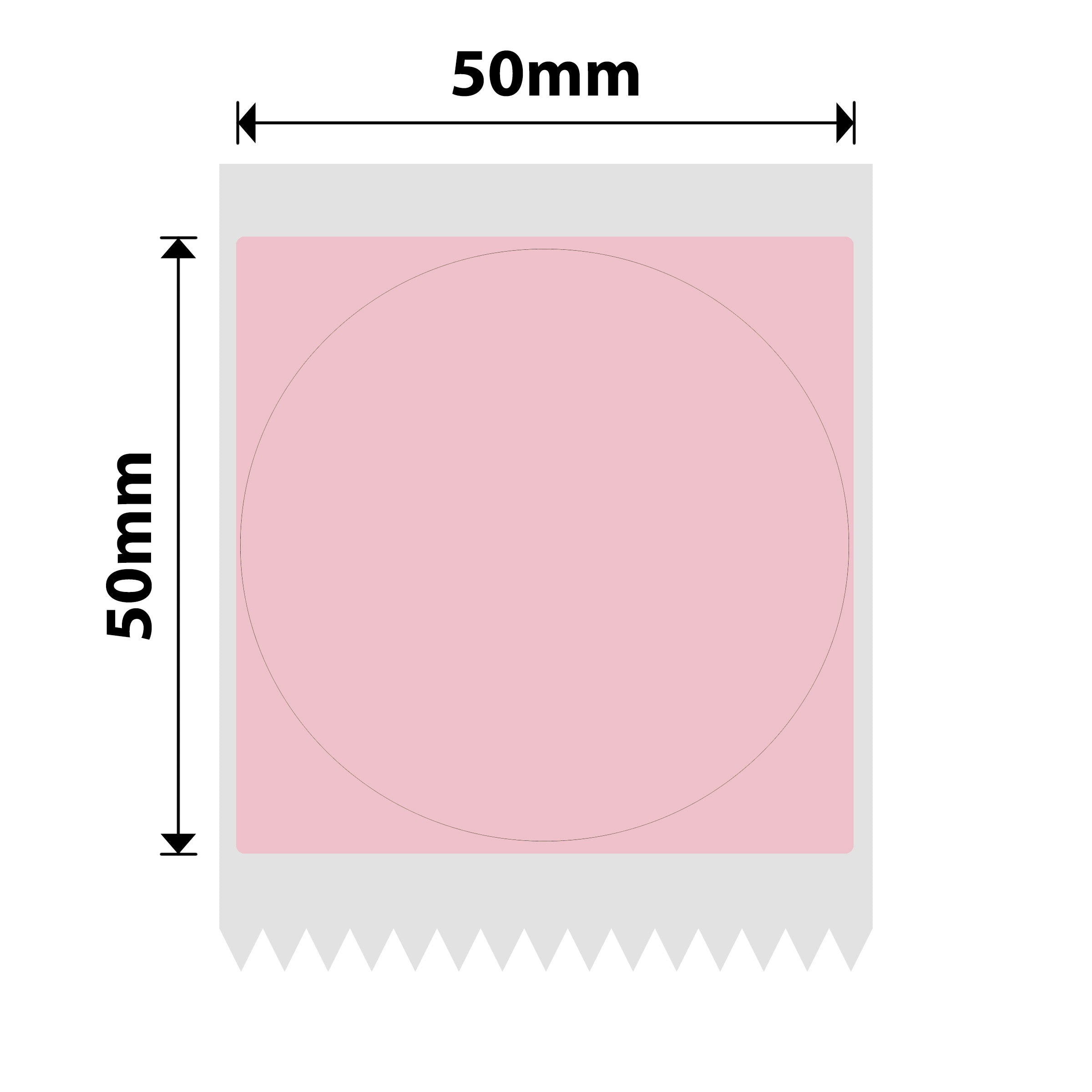 NB515 - NIIMBOT - B1 / B21 / B3S / B4 - R50X50MM - 150 LABELS PER ROLL - ROUND - PINK
