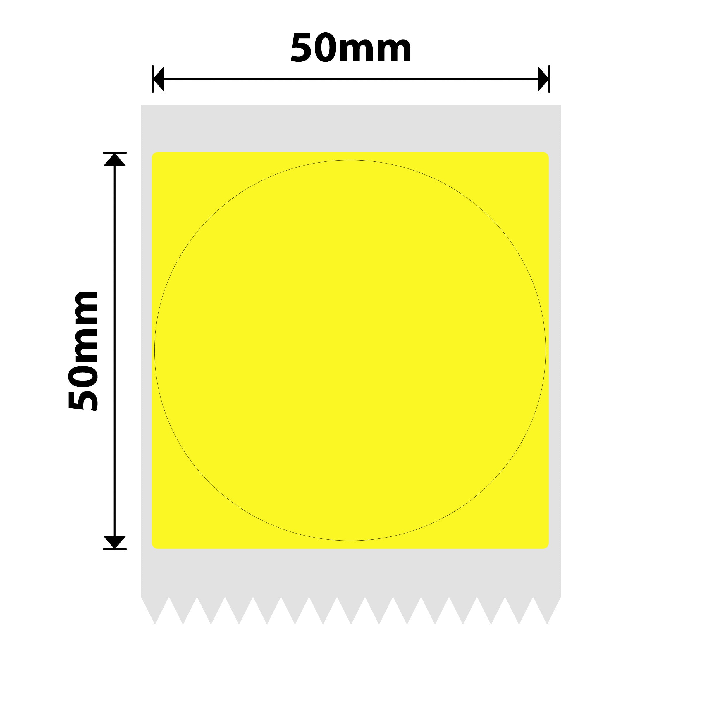 NB516 - Niimbot - B1 / B21 / B31 / B3S / B4 - 50x50mm - 150 Yellow Round Labels