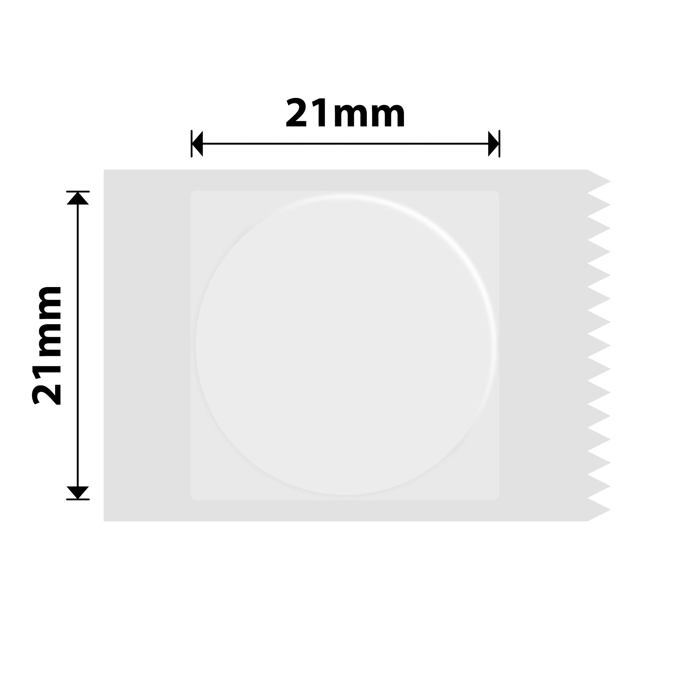 NB522 - Niimbot - B1 / B21 / B31 / B3S / B4 - 21x21mm - 305 Transparent Round Labels