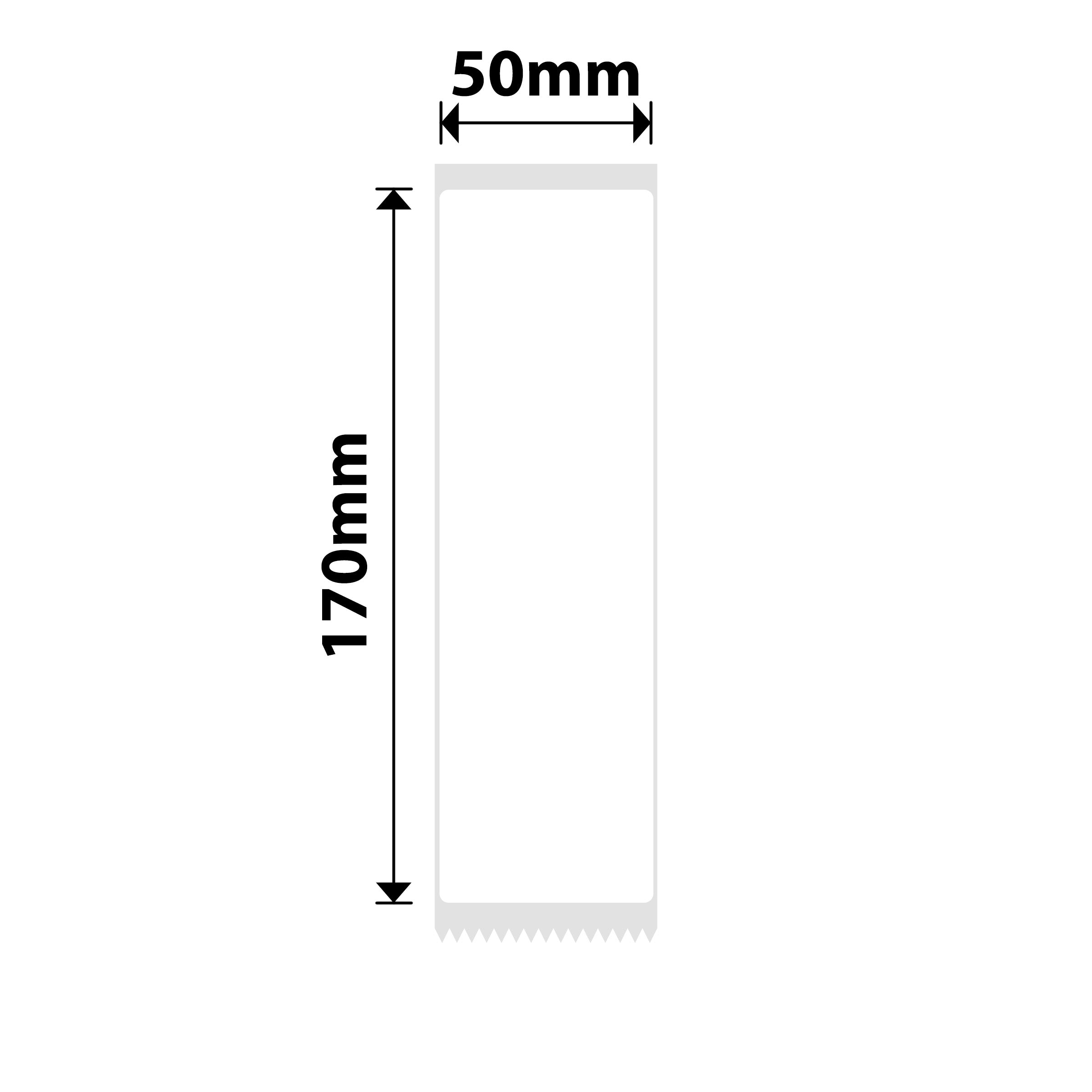 NB523 - NIIMBOT - B1 / B21 / B3S / B4 - T50X170MM - 45 LABELS PER ROLL - RECTANGLE - WHITE