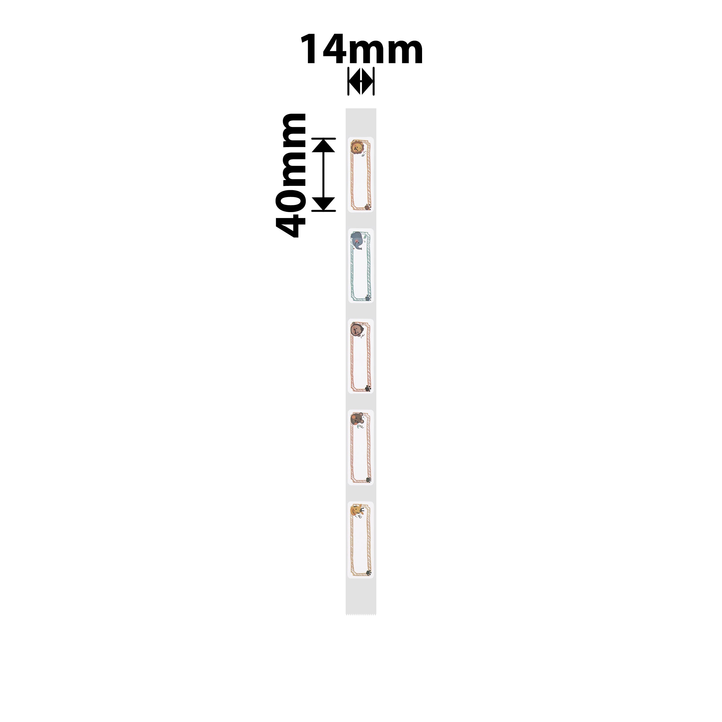 NB527 - NIIMBOT - B18 / N1 - PU14X40mm - 60 LABELS PER ROLL - IRON ON LABEL - COLOUR - CIRCUS DESIGN
