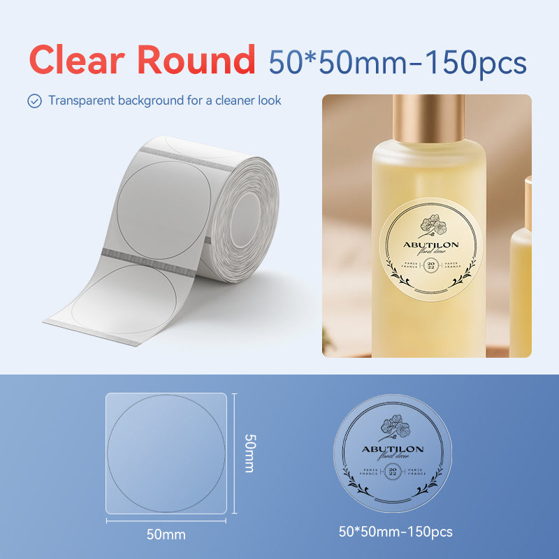 NB532 - NIIMBOT - B1 / B21 / B3S / B4 - 50X50MM - 150 LABELS PER ROLL - TRANSPARENT