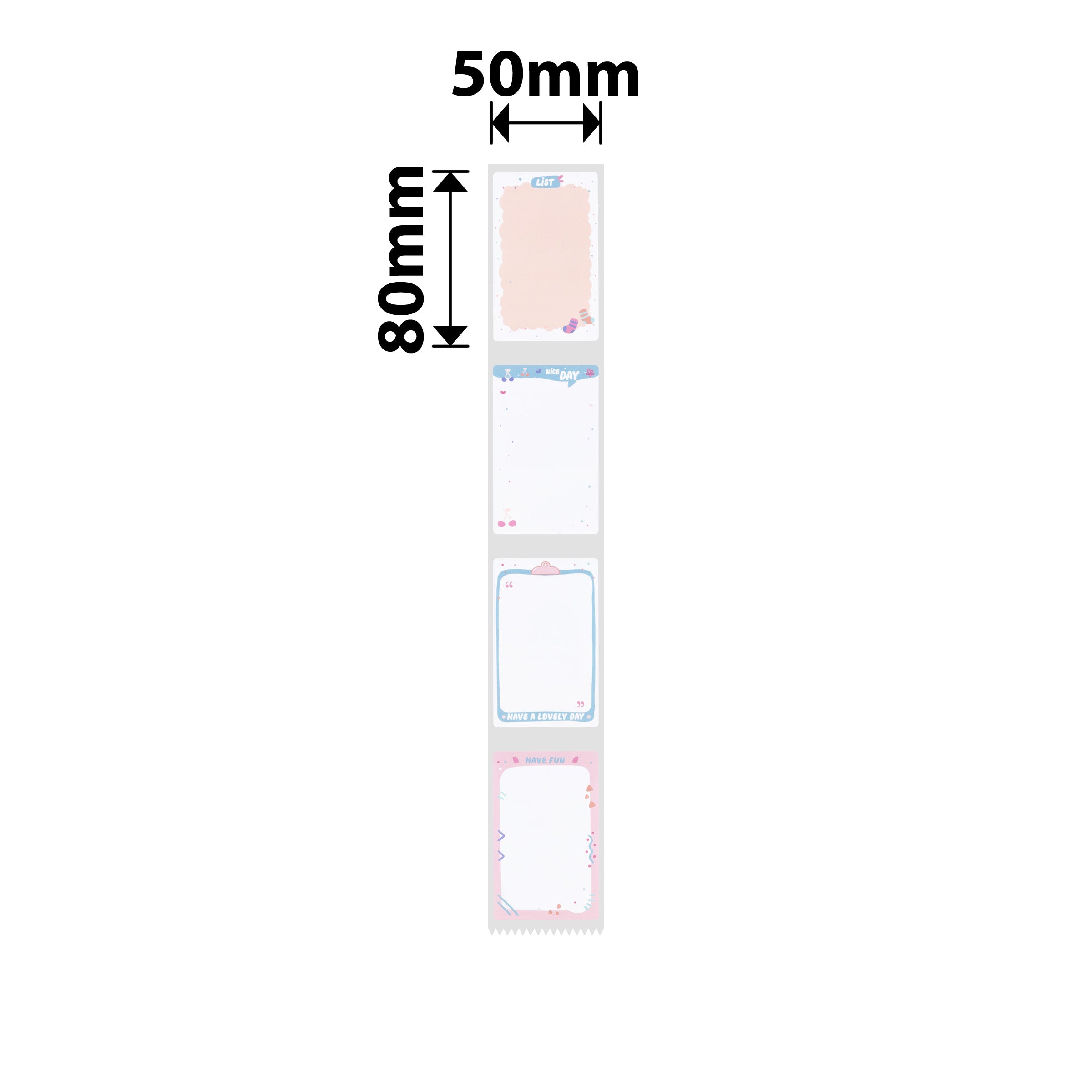 NB533 - NIIMBOT - B1 / B21 / B3S / B4 - T50X80MM - 95 LABELS - CUTE MEMO