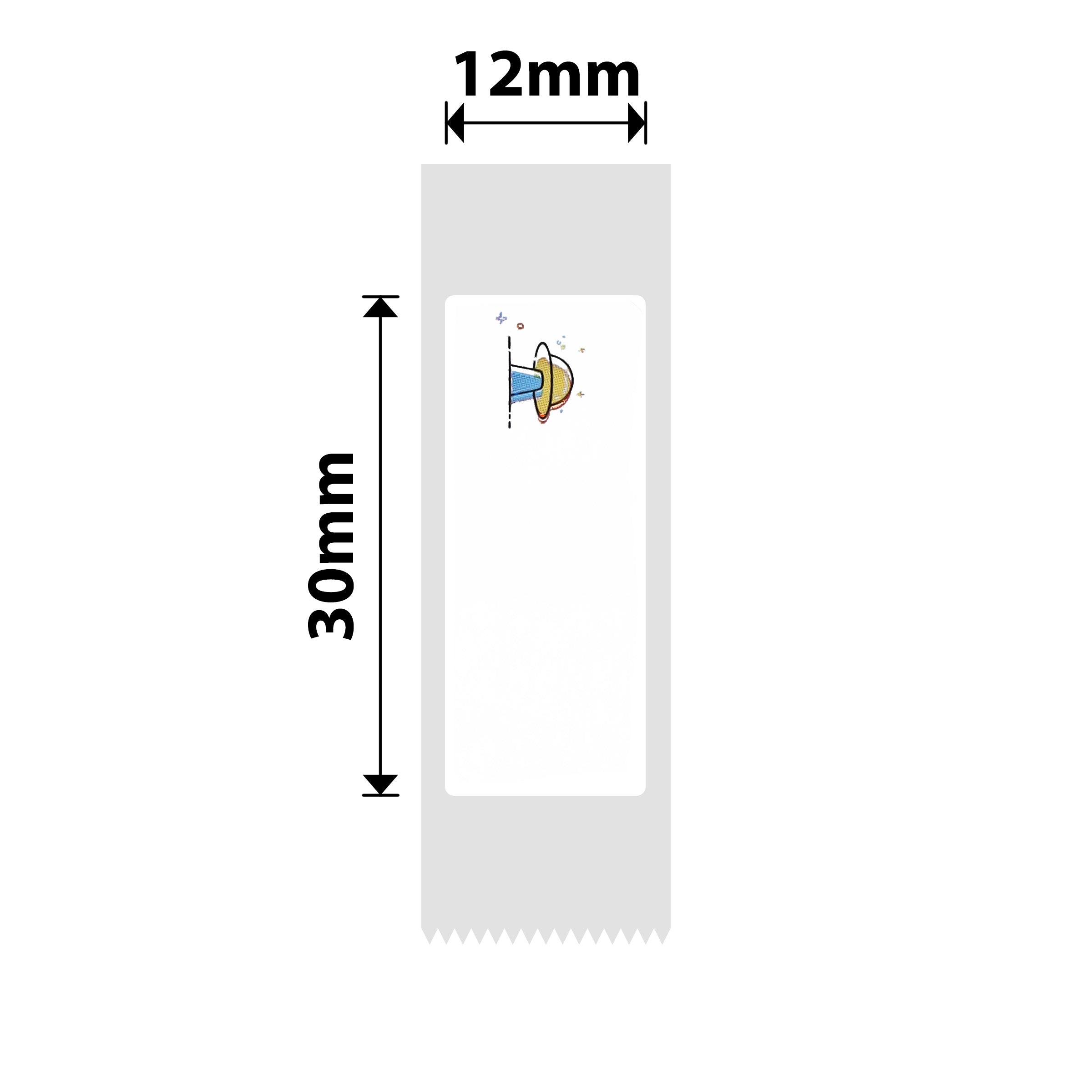 NB538 - Niimbot - D11 / D101 / D110 / H1S - 12x30mm - 210 Alien Ship Labels