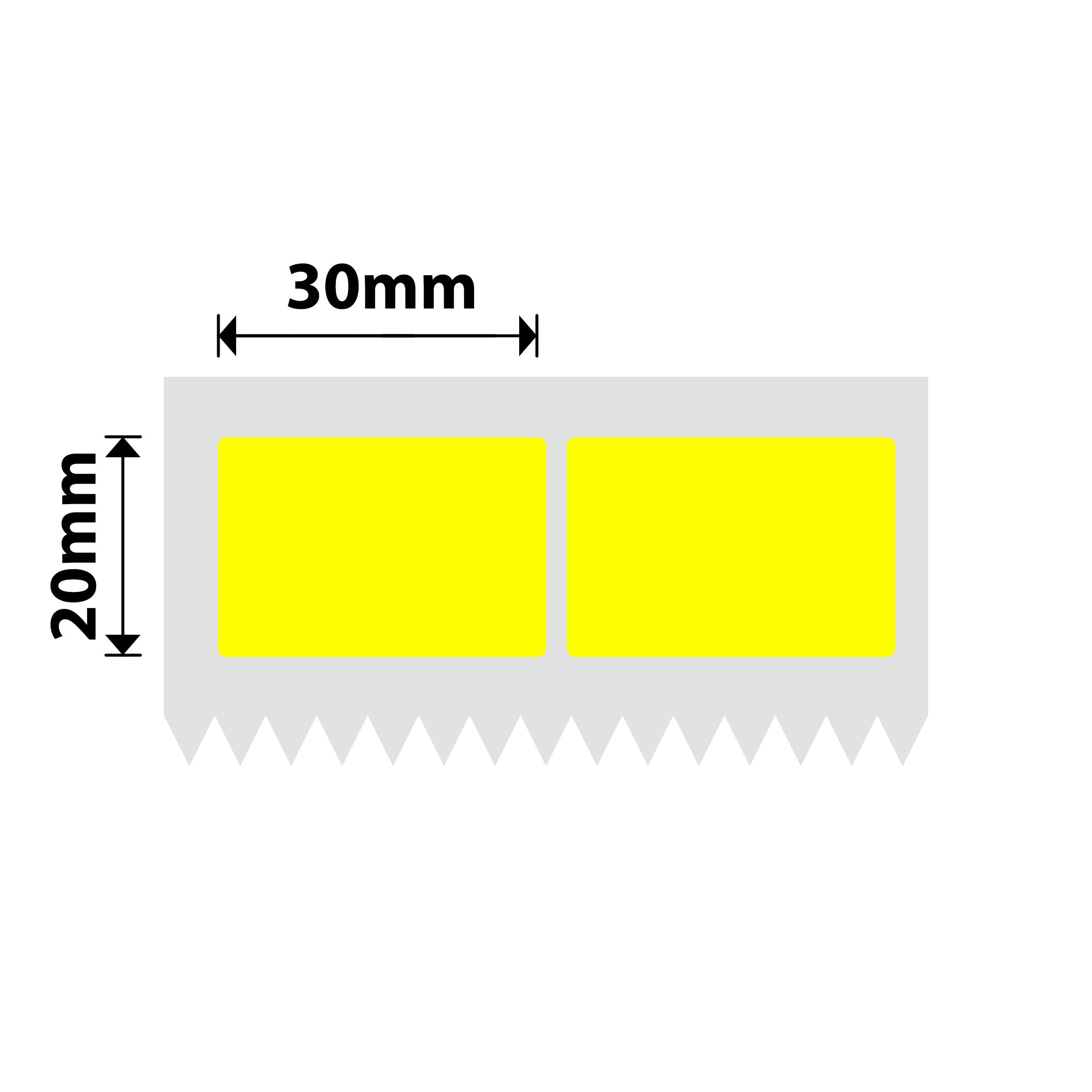 NB558 - NIIMBOT - K3 ONLY - T30X20MM/2L - 2,600 LABELS PER ROLL - YELLOW