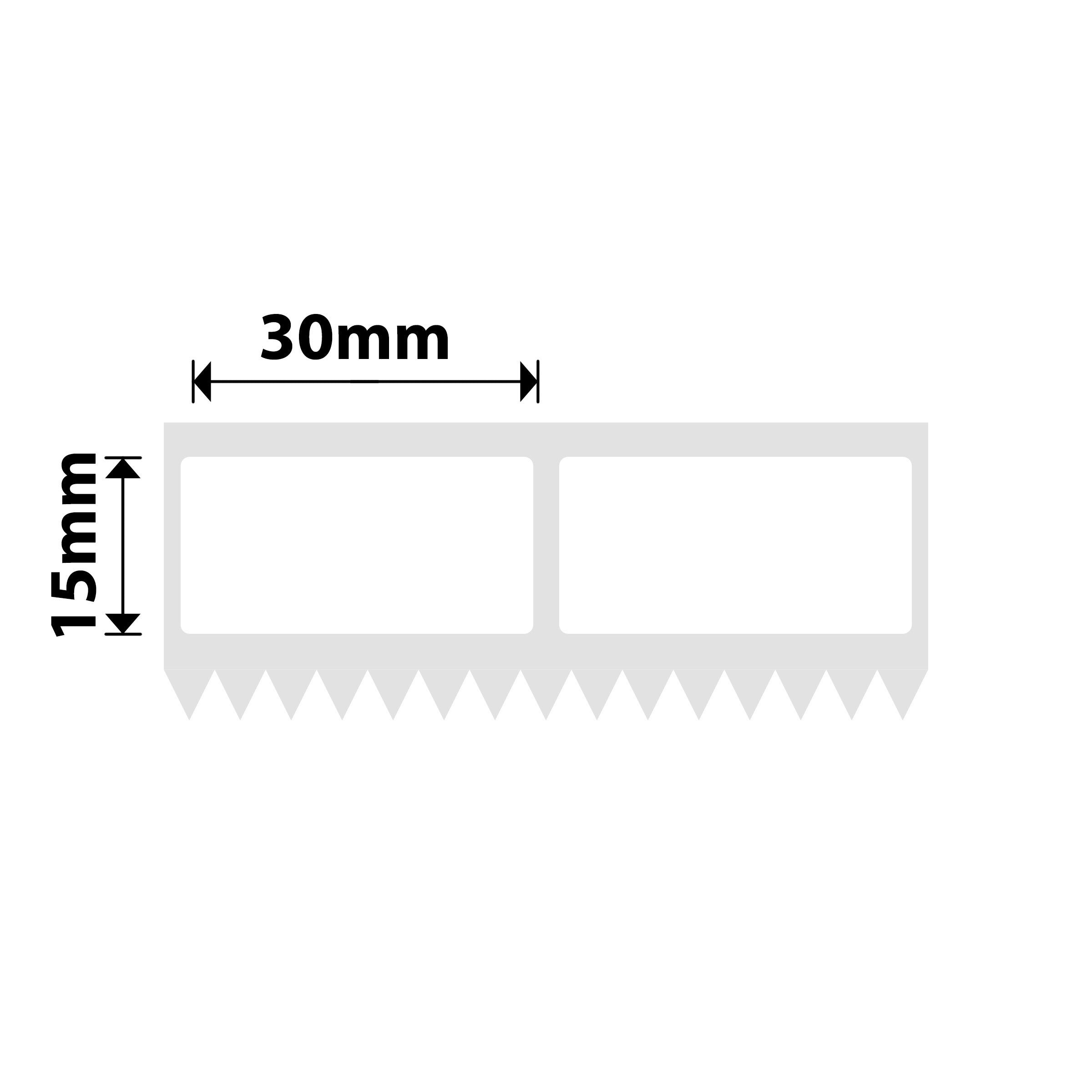 NB572 - NIIMBOT - K3 ONLY - T30X15MM/2L - 3,320 LABELS PER ROLL - WHITE