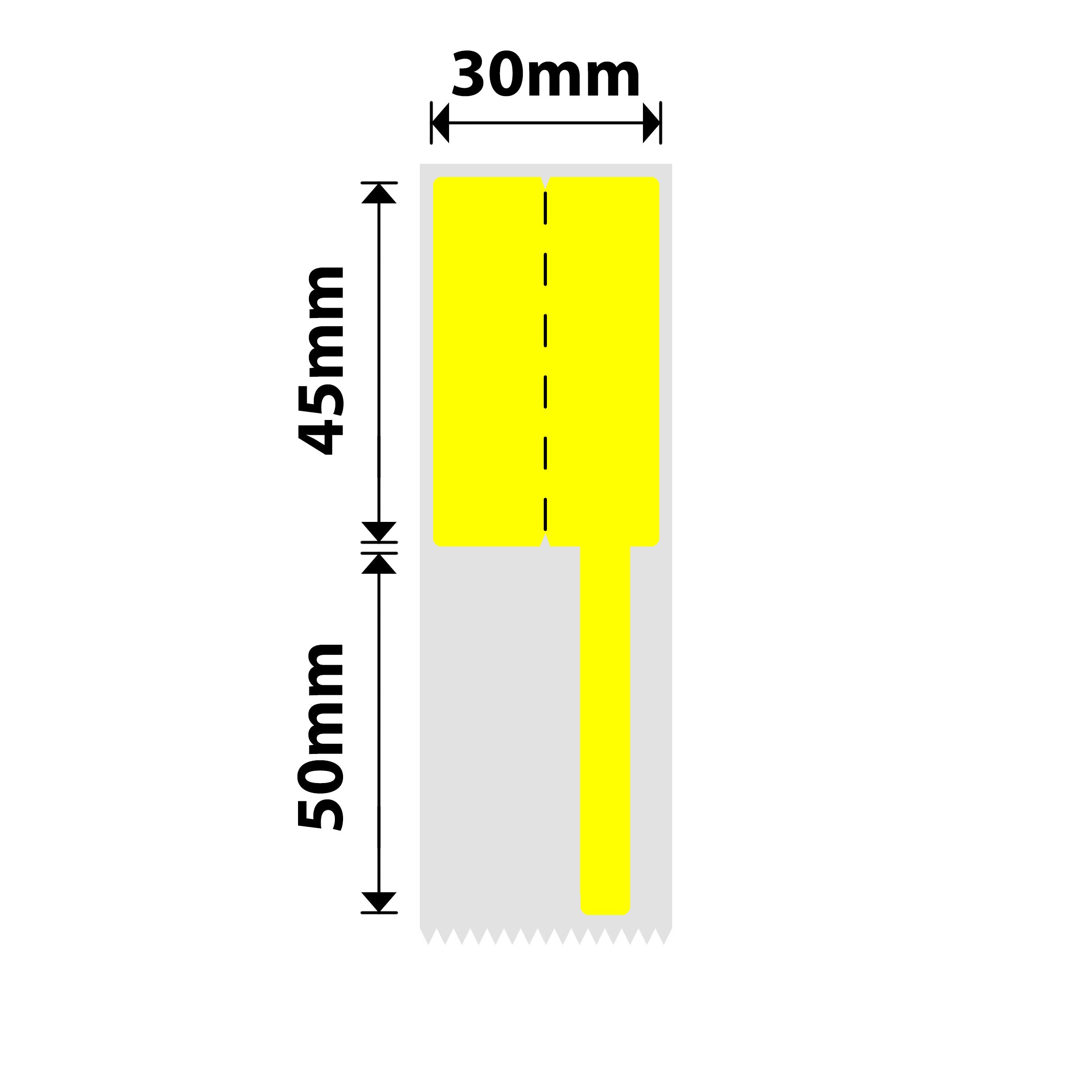NB576 - Niimbot - K2 / K3 - 30x45+50mm - 300 Yellow Cable Labels