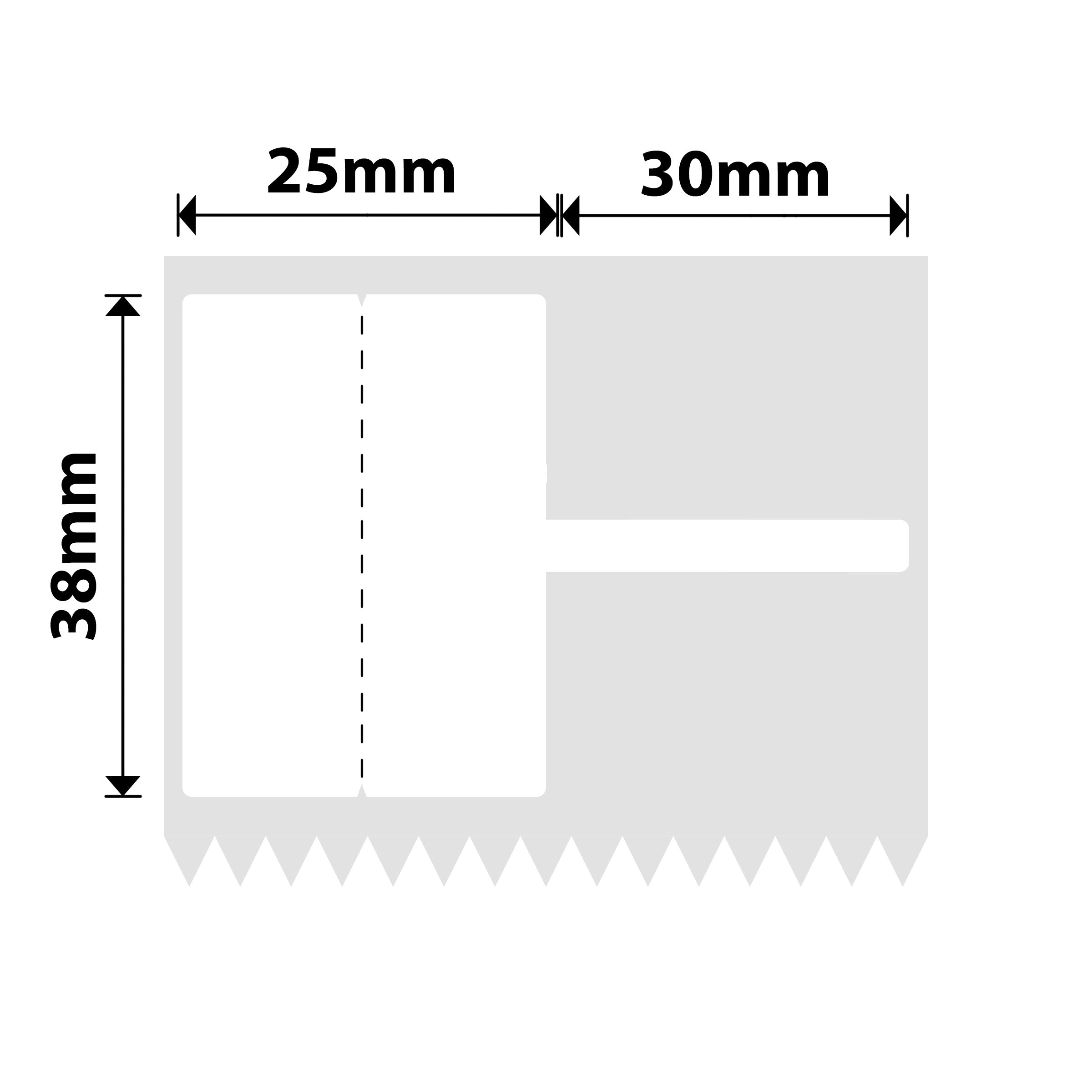 NB577 - Niimbot - K2 / K3 - 25x38+30mm - 700 White Cable Labels