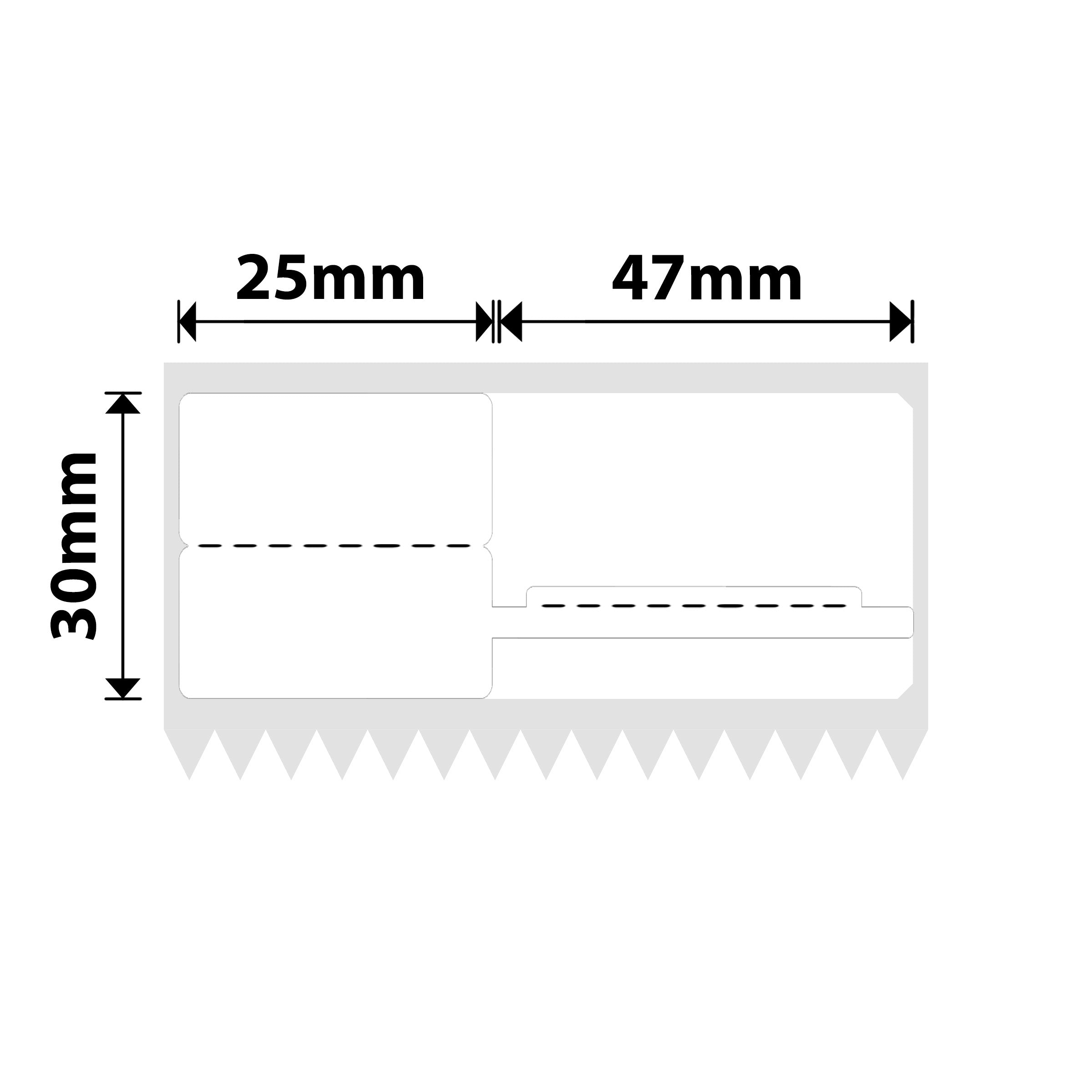 NB584 - NIIMBOT - K3 ONLY - T25X30+47MM - 900 LABELS PER ROLL - WHITE JEWELLERY