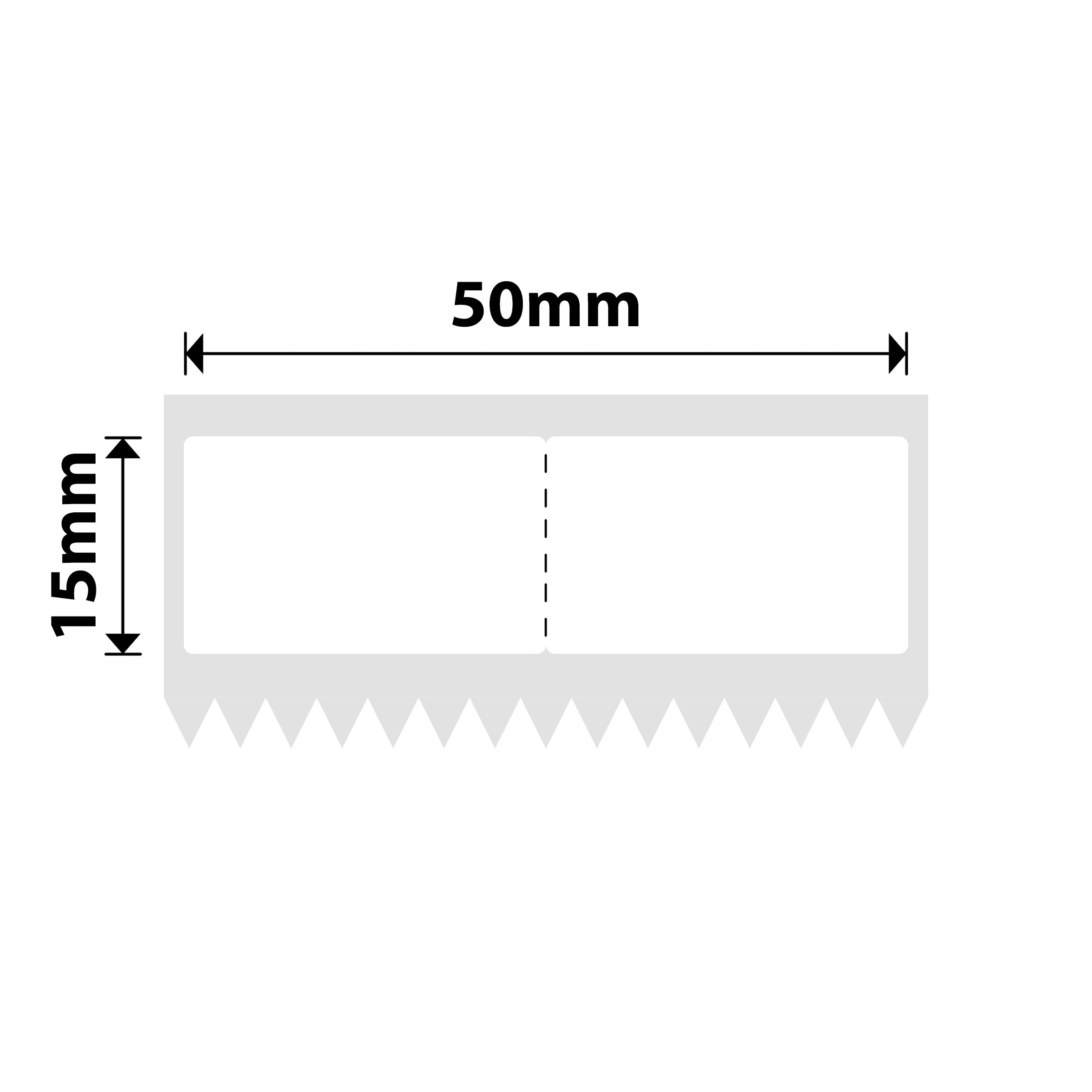 NB586 - NIIMBOT - K2 / K3 - T50X15MM - 1,660 LABELS PER ROLL - WHITE JEWELLERY