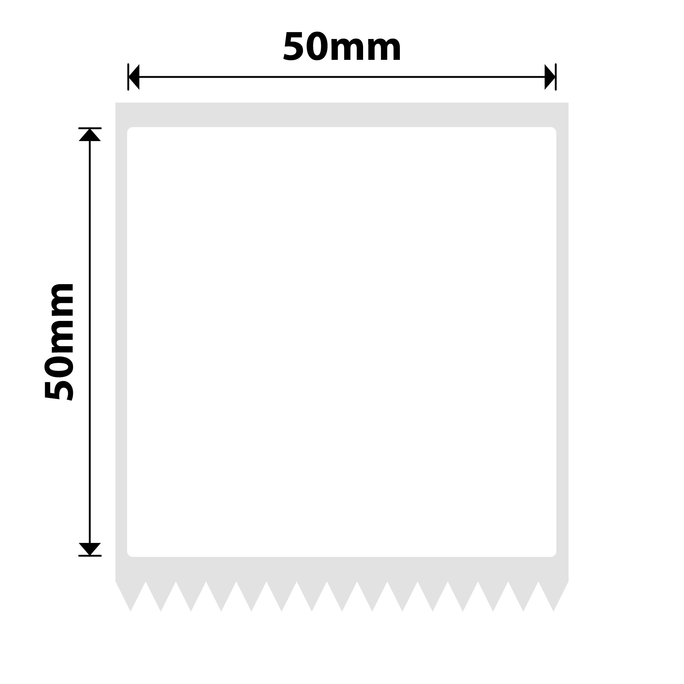 NB597 - NIIMBOT - M2 / M3 - EW50X50MM - 150 THERMAL TRANSFER LABELS - WHITE - SQUARE - PET