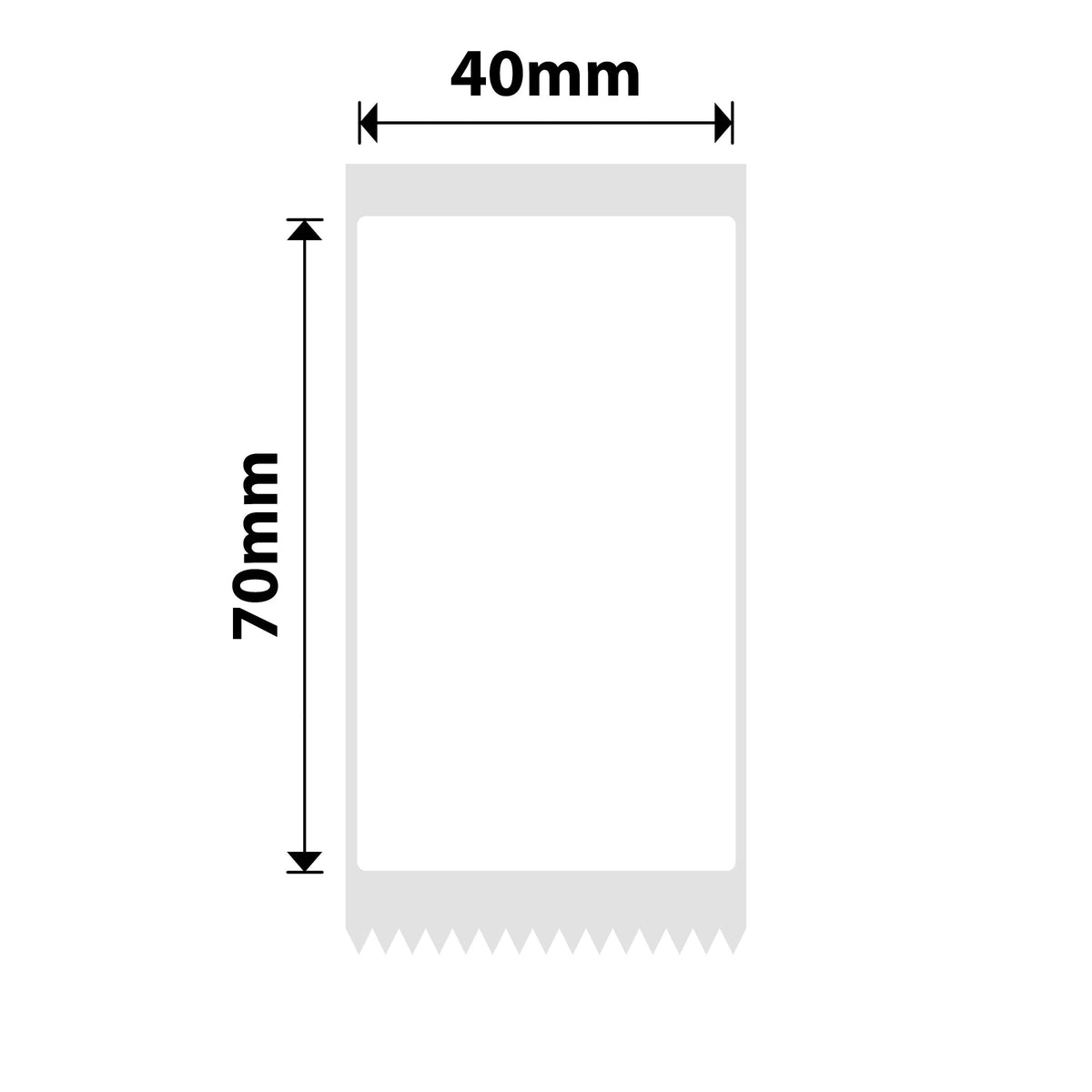 NIIMBOT - B Range - 40x70mm - White - 110 Labels