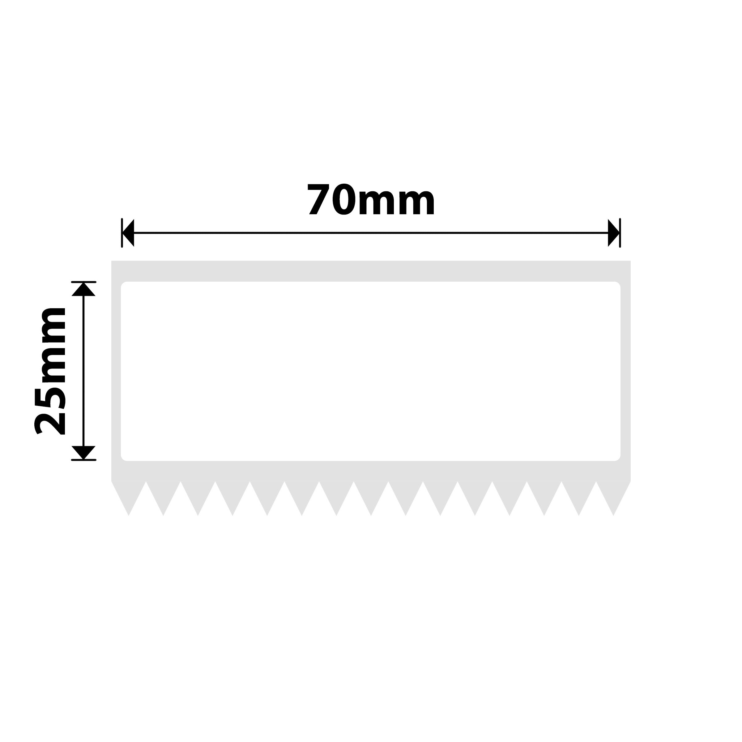 NB621 - NIIMBOT - M3 ONLY - EW70X25MM - 285 THERMAL TRANSFER LABELS - WHITE - RECTANGLE