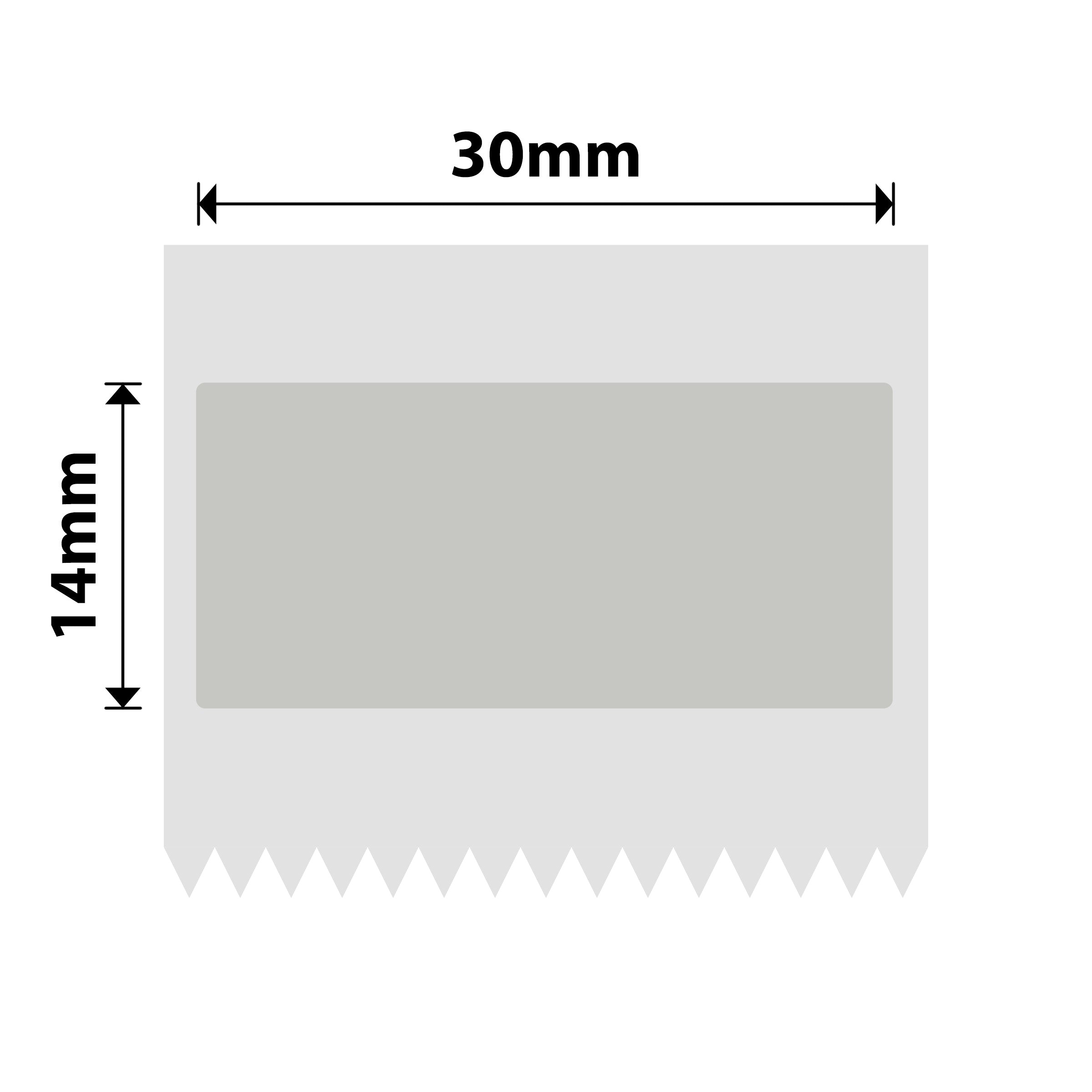 NB628 - NIIMBOT - M2_H / M3 - 30X14MM - 375 MATTE SILVER LABELS