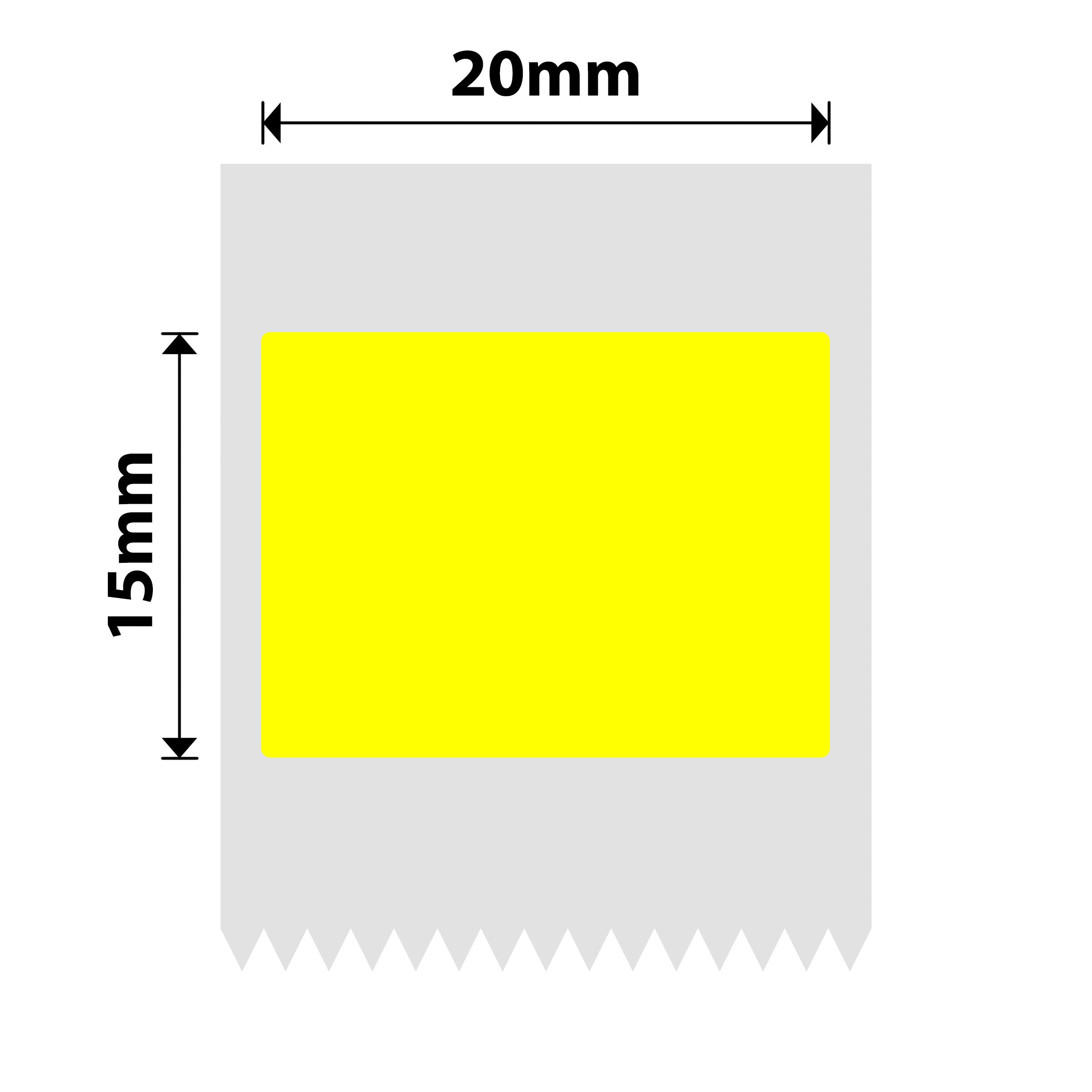 NB636 - NIIMBOT - M2 / M3 - PL20X15MM - 355 THERMAL TRANSFER LABELS - YELLOW - RECTANGLE