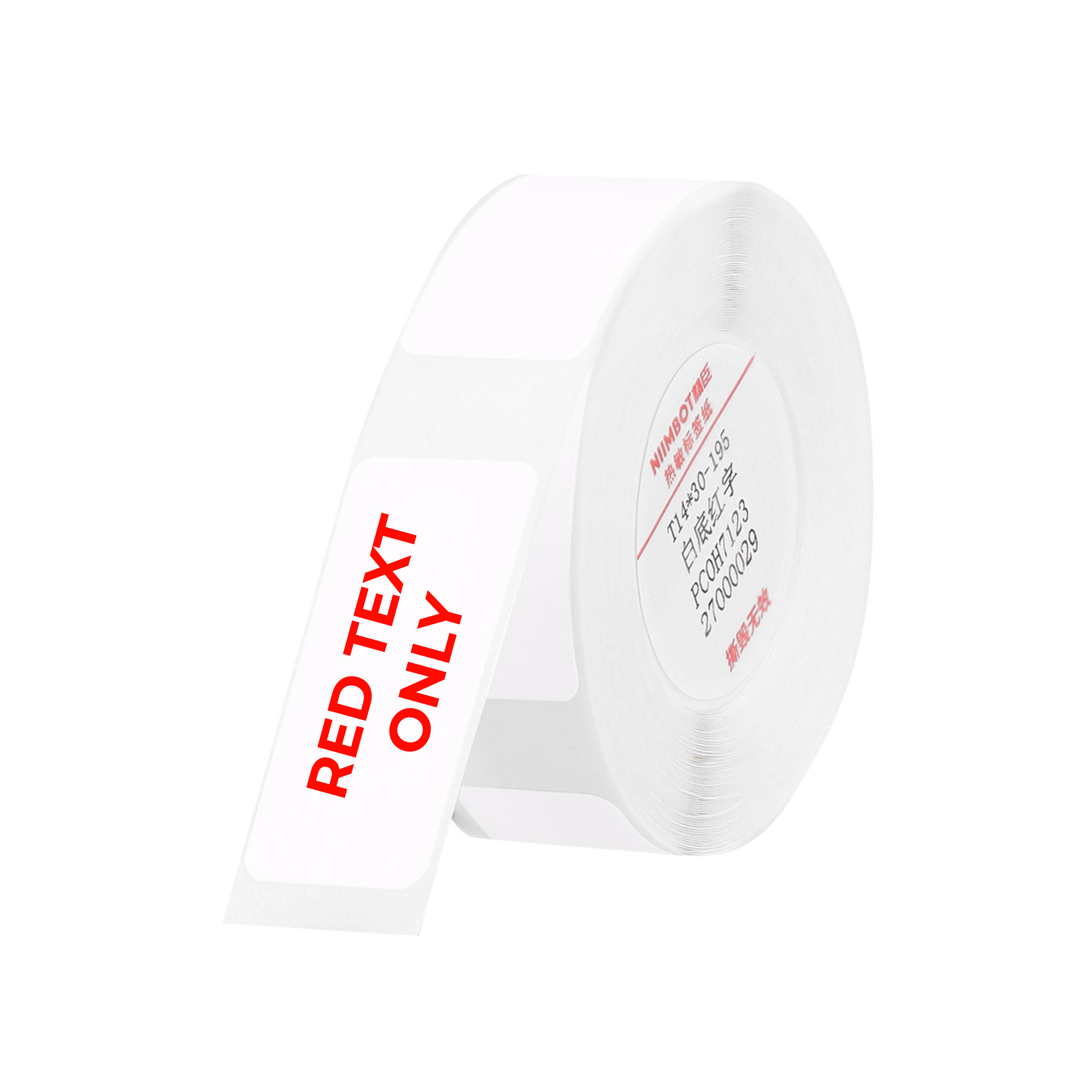 NB637 - Niimbot - D11 / D101 / D110 / H1S - 14x30mm - 195 White Red Text Labels