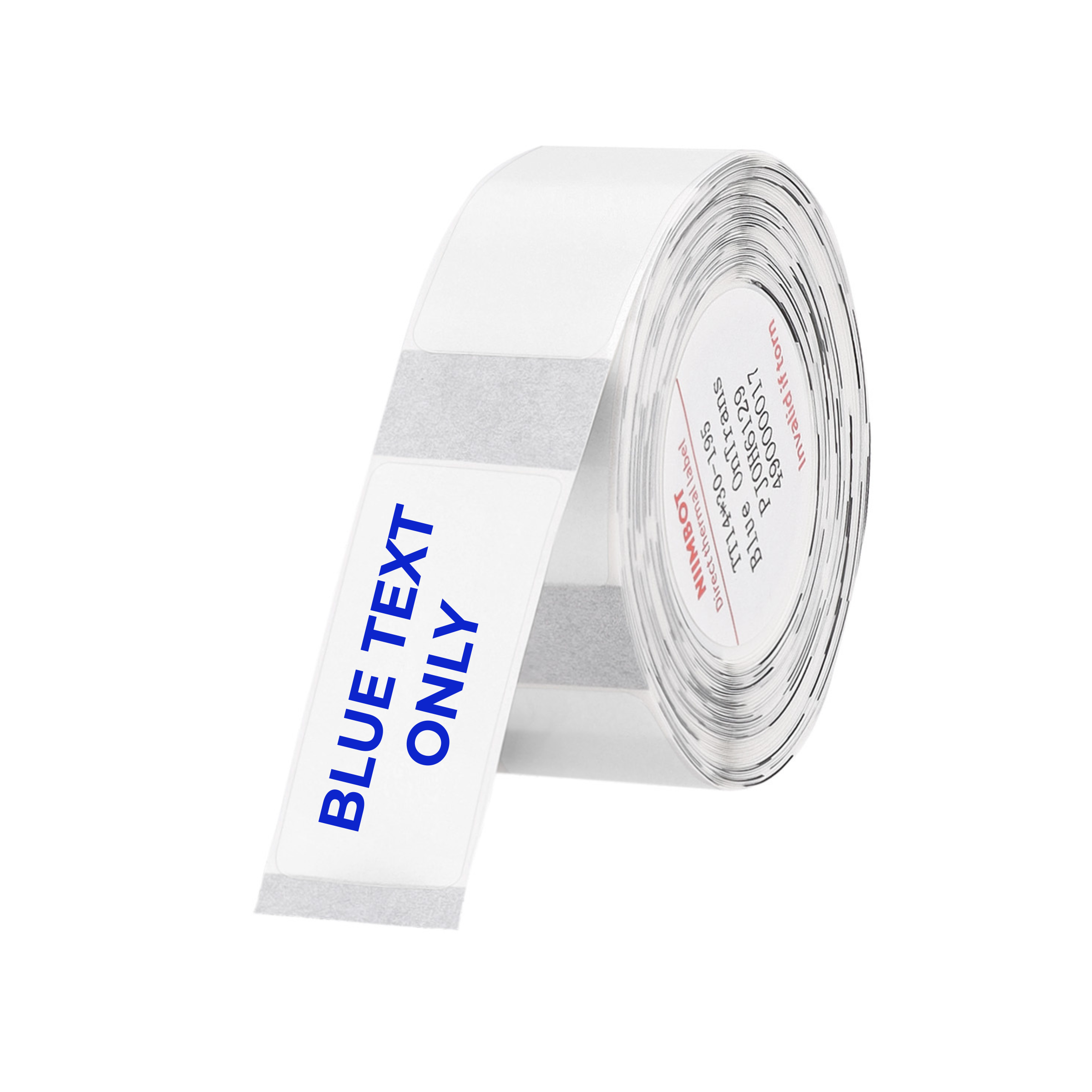 NB638 - NIIMBOT - D11 / D101 / D110 / H1S - T14X30MM - 195 LABELS PER ROLL - TRANSPARENT - BLUE TEXT ONLY - RECTANGLE
