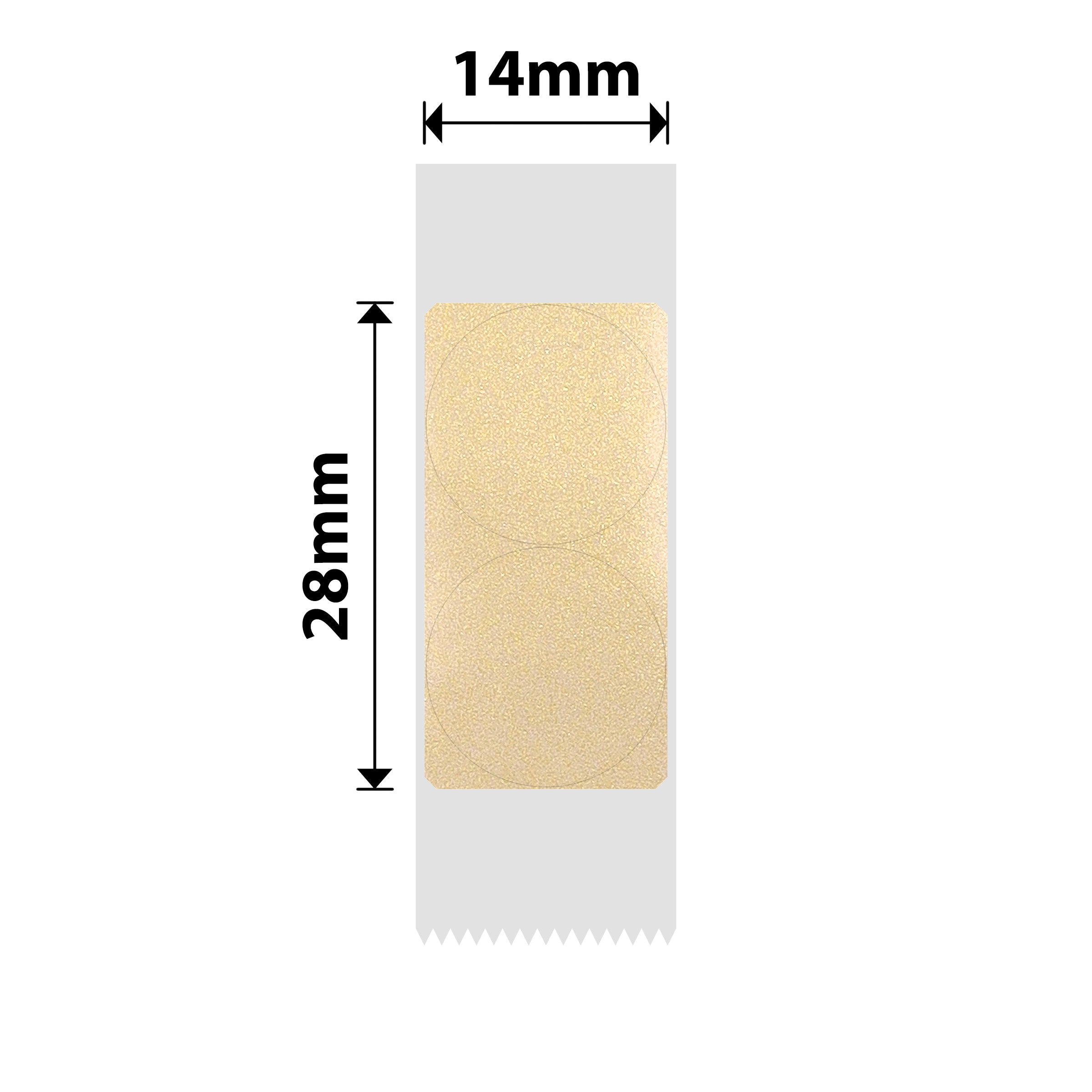 NB640 - NIIMBOT - D11 / D101 / D110 / H1S - TT14X28MM - 205 LABELS - GOLD TRANSPARENT - ROUND
