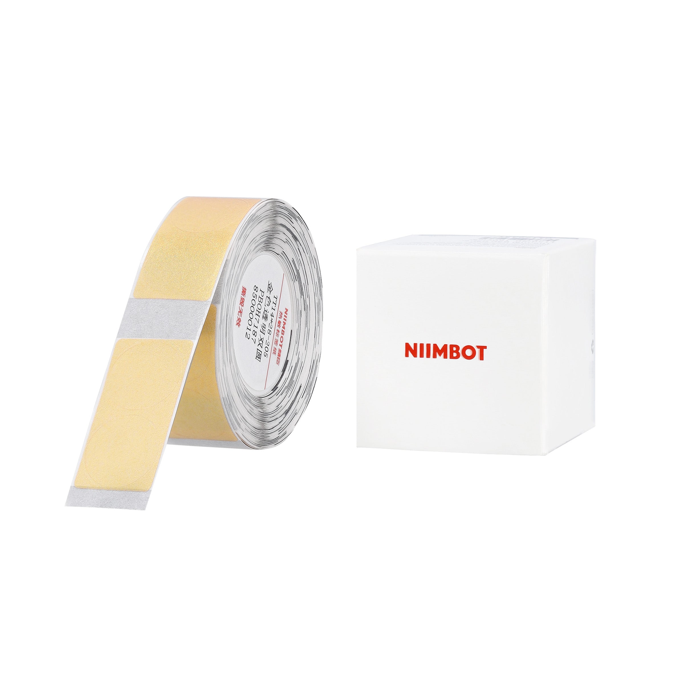 NB640 - NIIMBOT - D11 / D101 / D110 / H1S - TT14X28MM - 205 LABELS - GOLD TRANSPARENT - ROUND