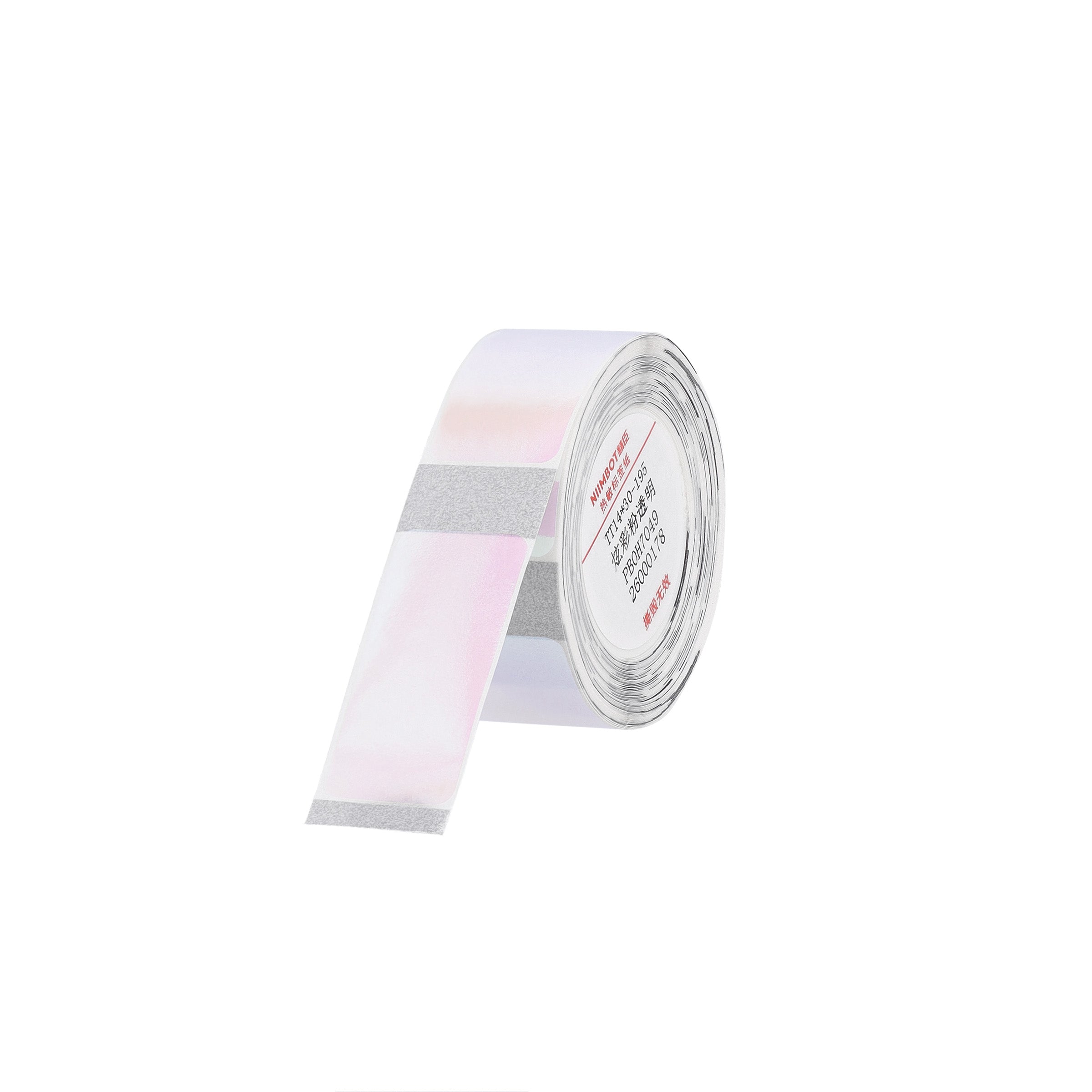 NB642 - NIIMBOT - D11 / D101 / D110 / H1S - TT14X30MM - 195 LABELS - COLOURFUL PINK TRANSPARENT - RECTANGLE