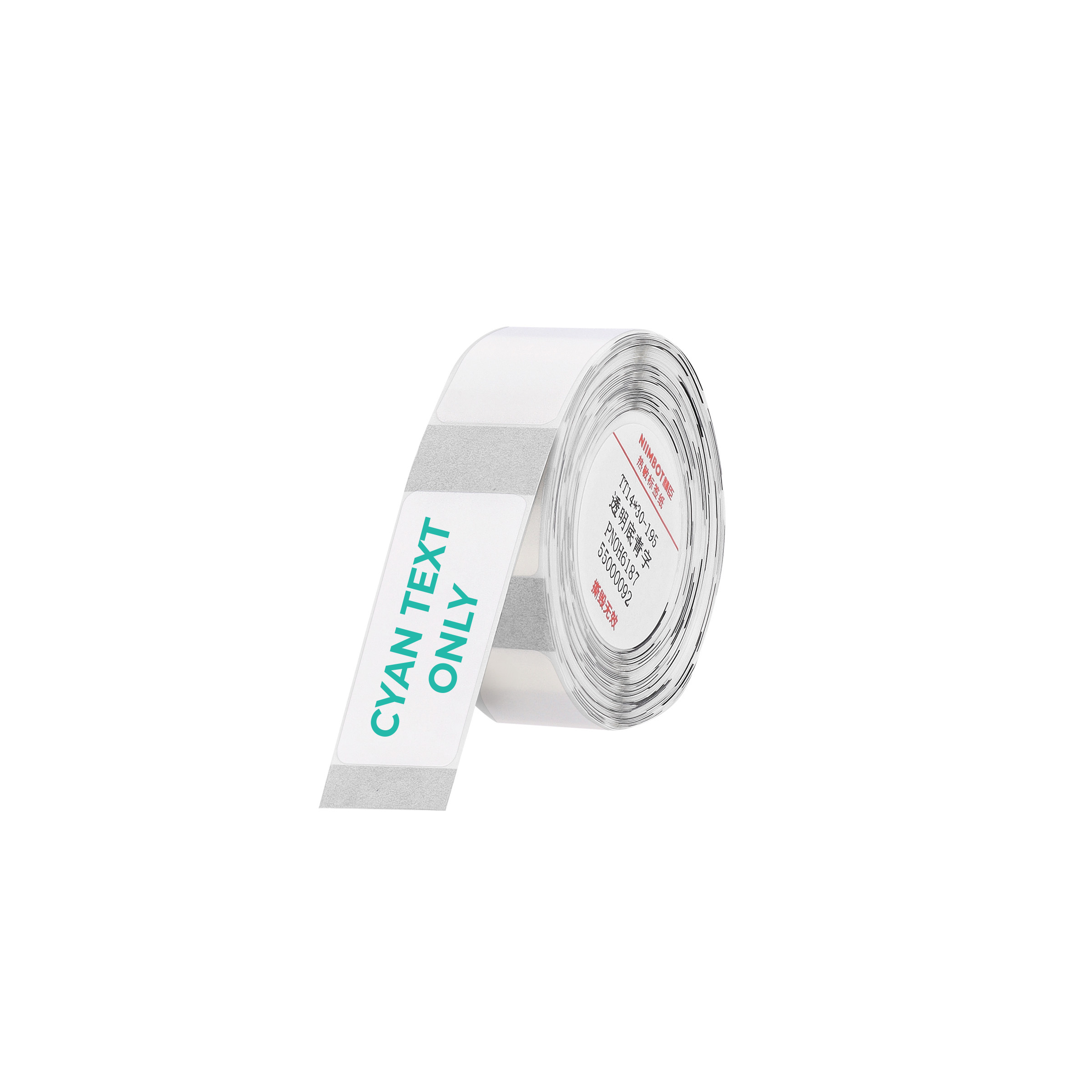 NB644 - Niimbot - D11 / D101 / D110 / H1S - 14x30mm - 195 Transparent Cyan Text Labels