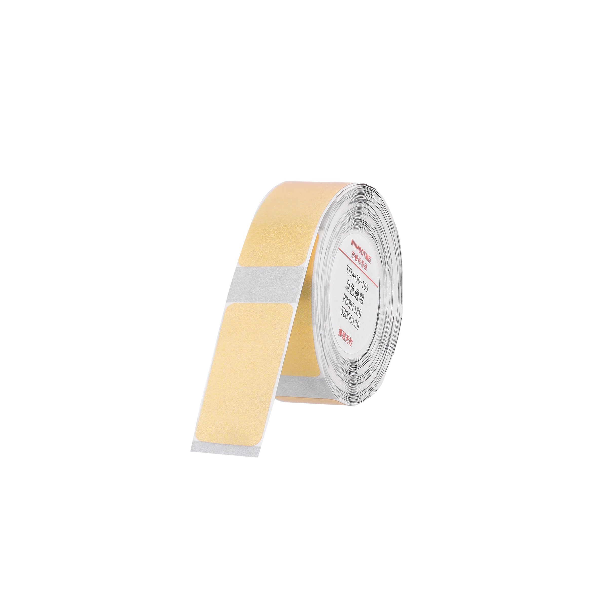 NB645 - NIIMBOT - D11 / D101 / D110 / H1S - TT14X30MM - 195 LABELS - GOLD TRANSPARENT - RECTANGLE