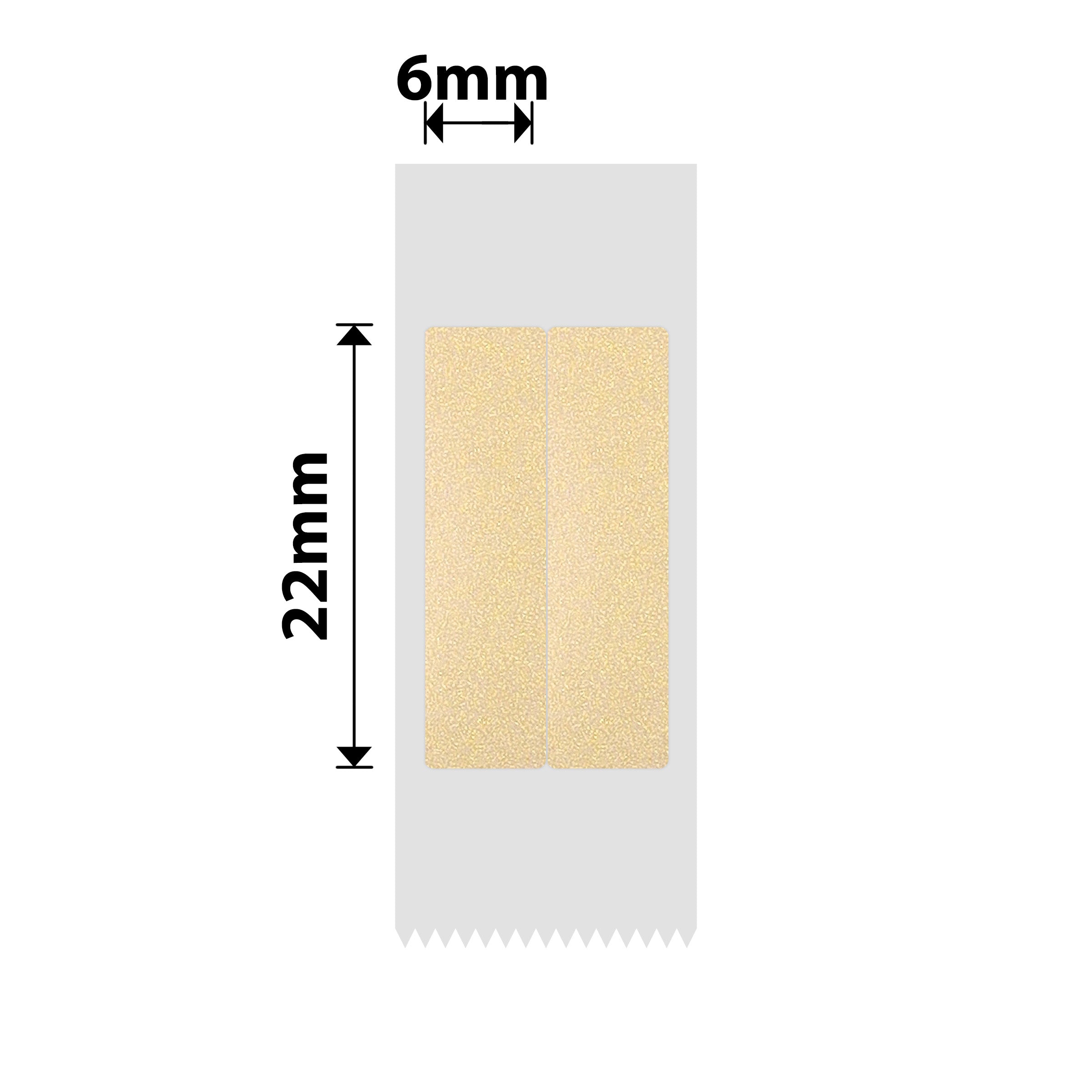 NB646 - NIIMBOT - D11 / D101 / D110 / H1S - TT6X22MM/2L - 500 LABELS - GOLD TRANSPARENT - PEN STATIONARY - RECTANGLE