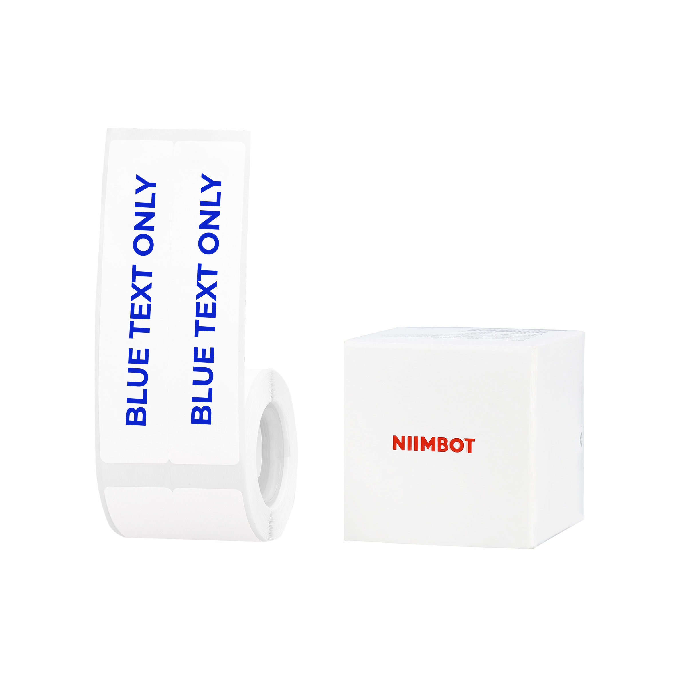 NB648 - Niimbot - B1 / B21 / B31 / B3S / B4 - 20mmX90mm/2L - 170 White Blue Text Labels