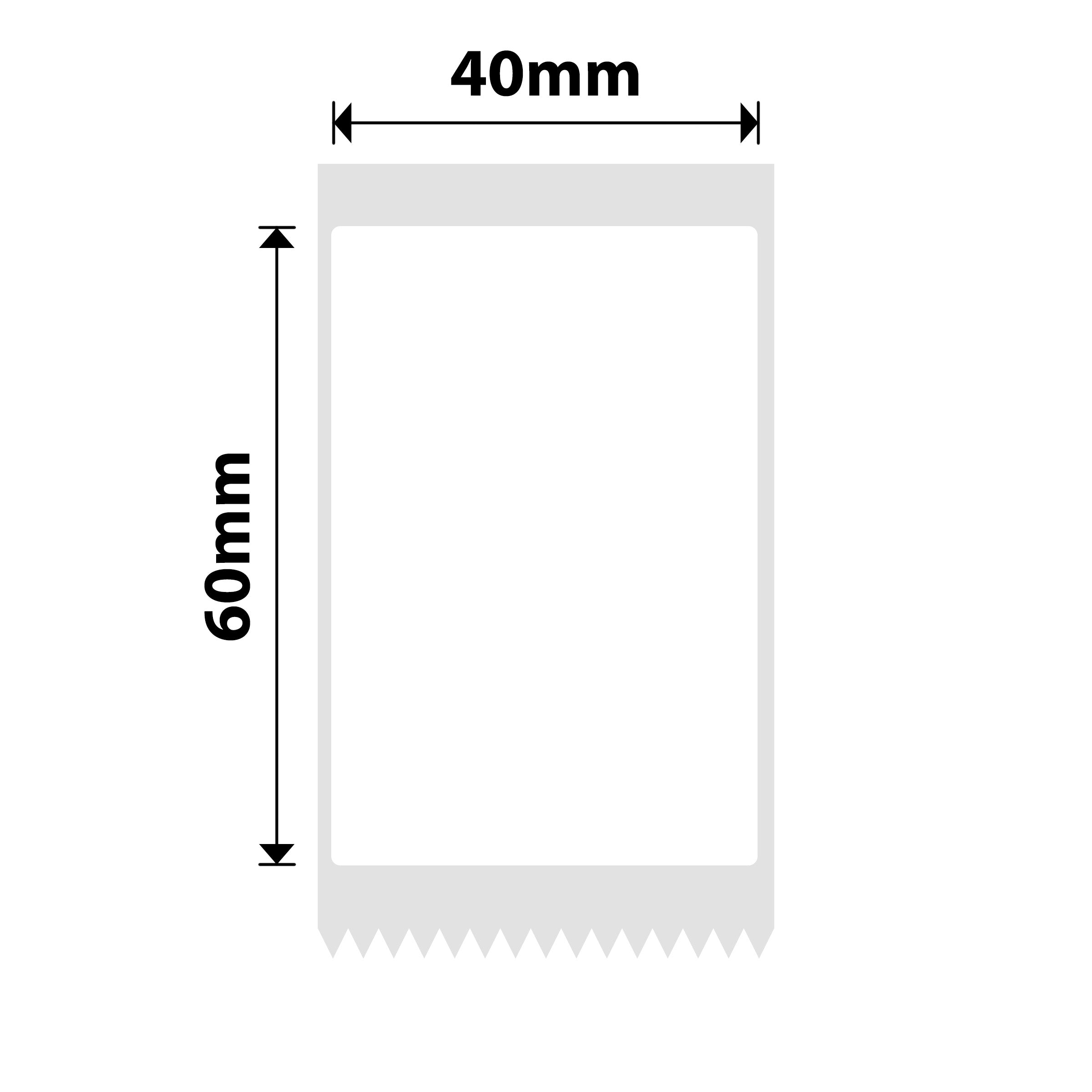 NB653 - NIIMBOT - B1 / B21 / B3S / B4 - T40X60 - 125 LABELS PER ROLL - WHITE - BLUE TEXT ONLY - RECTANGLE