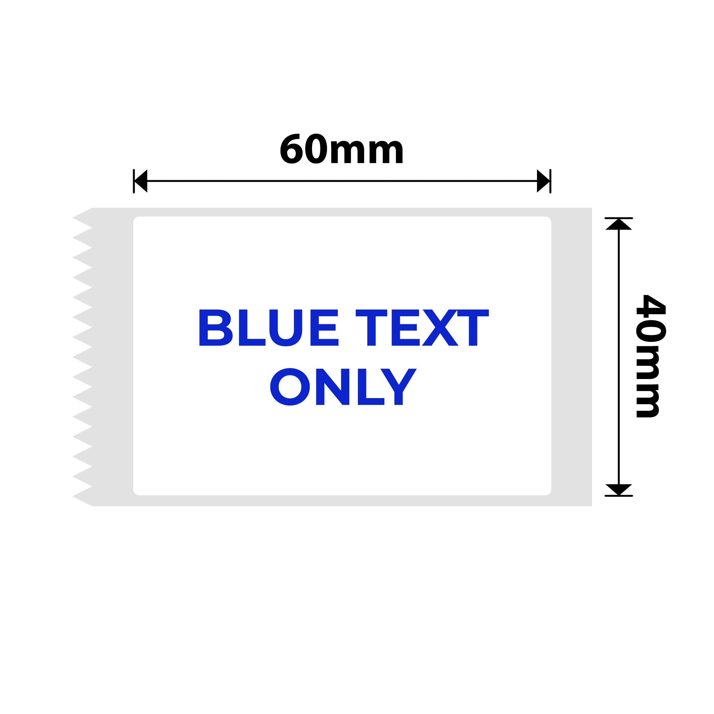 NB653 - NIIMBOT - B1 / B21 / B3S / B4 - T40X60 - 125 LABELS PER ROLL - WHITE - BLUE TEXT ONLY - RECTANGLE