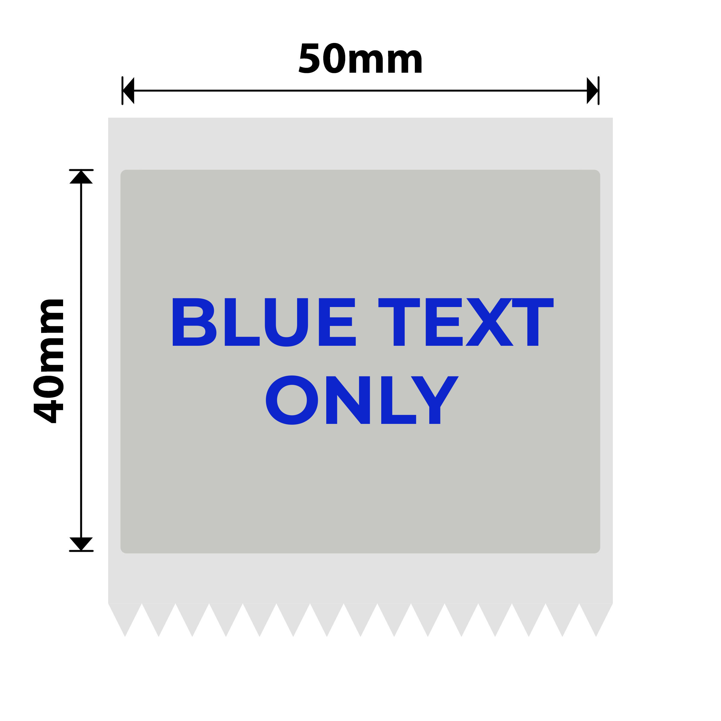 NB656 - Niimbot - B1 / B21 / B31 / B3S / B4 - 50x40mm - 150 Silver Grey Blue Text Only Labels
