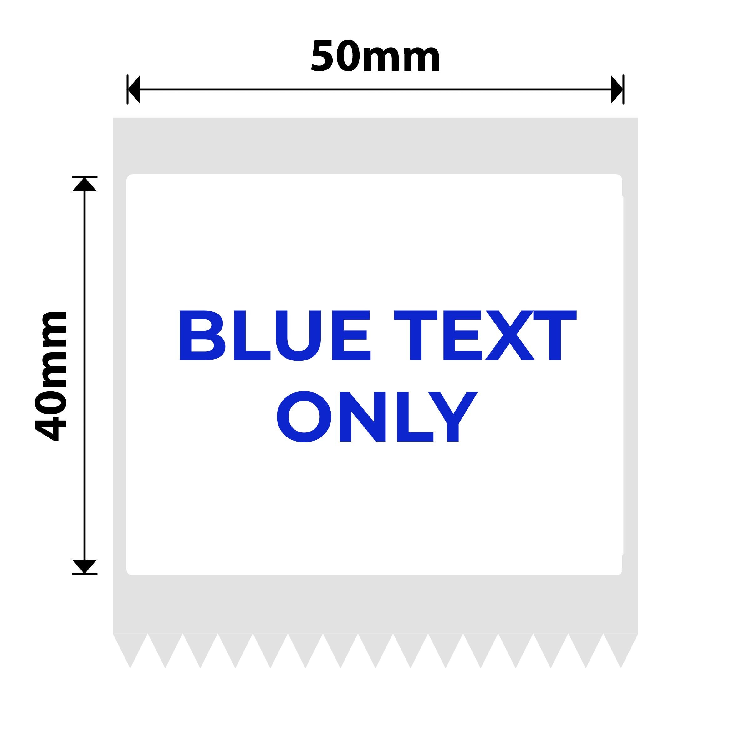 NB657 - Niimbot - B1 / B21 / B31 / B3S / B4 - 50x40mm - 180 White Blue Text Only Labels