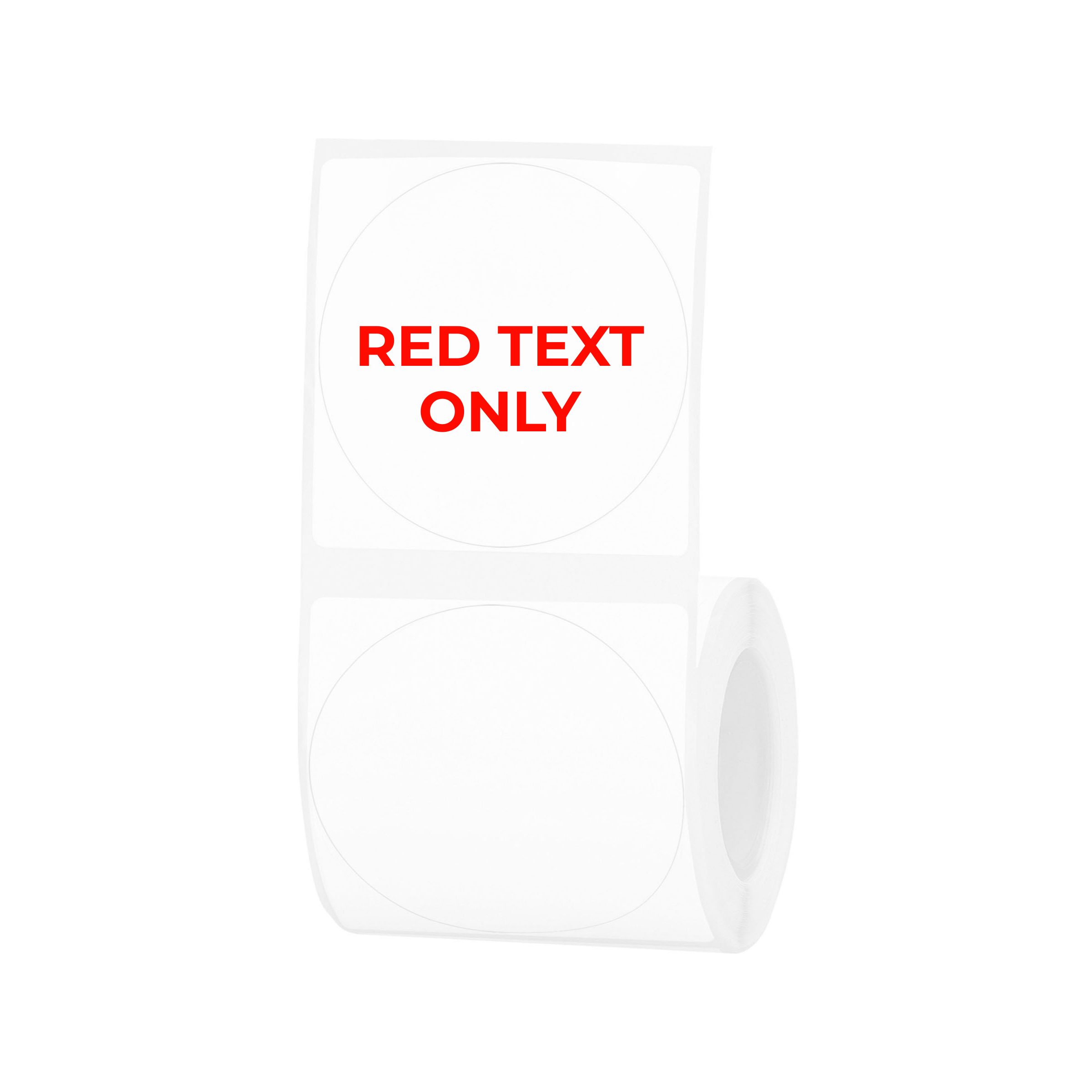 NB658 - Niimbot - B1 / B21 / B31 / B3S / B4 - 50x50mm - 145 White Round Red Text Only Labels