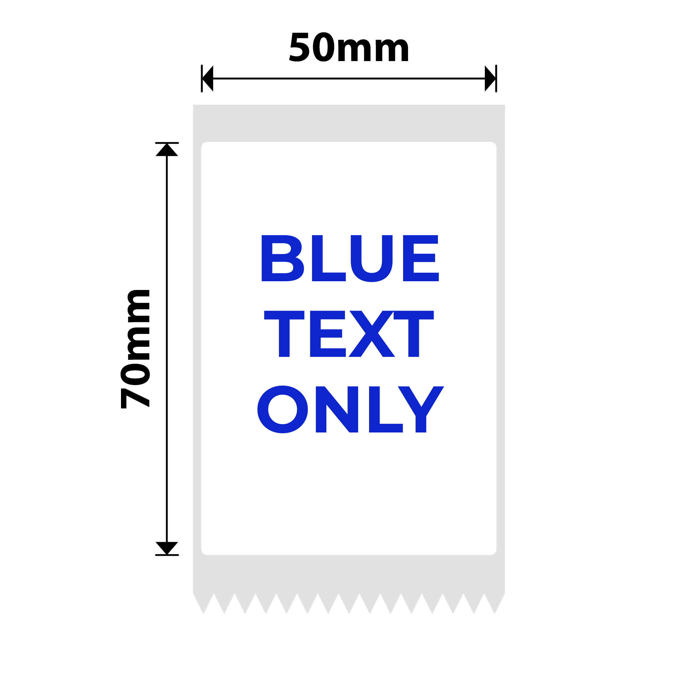 NB660 - Niimbot - B1 / B21 / B31 / B3S / B4 - 50x70mm - 105 White Blue Text Labels