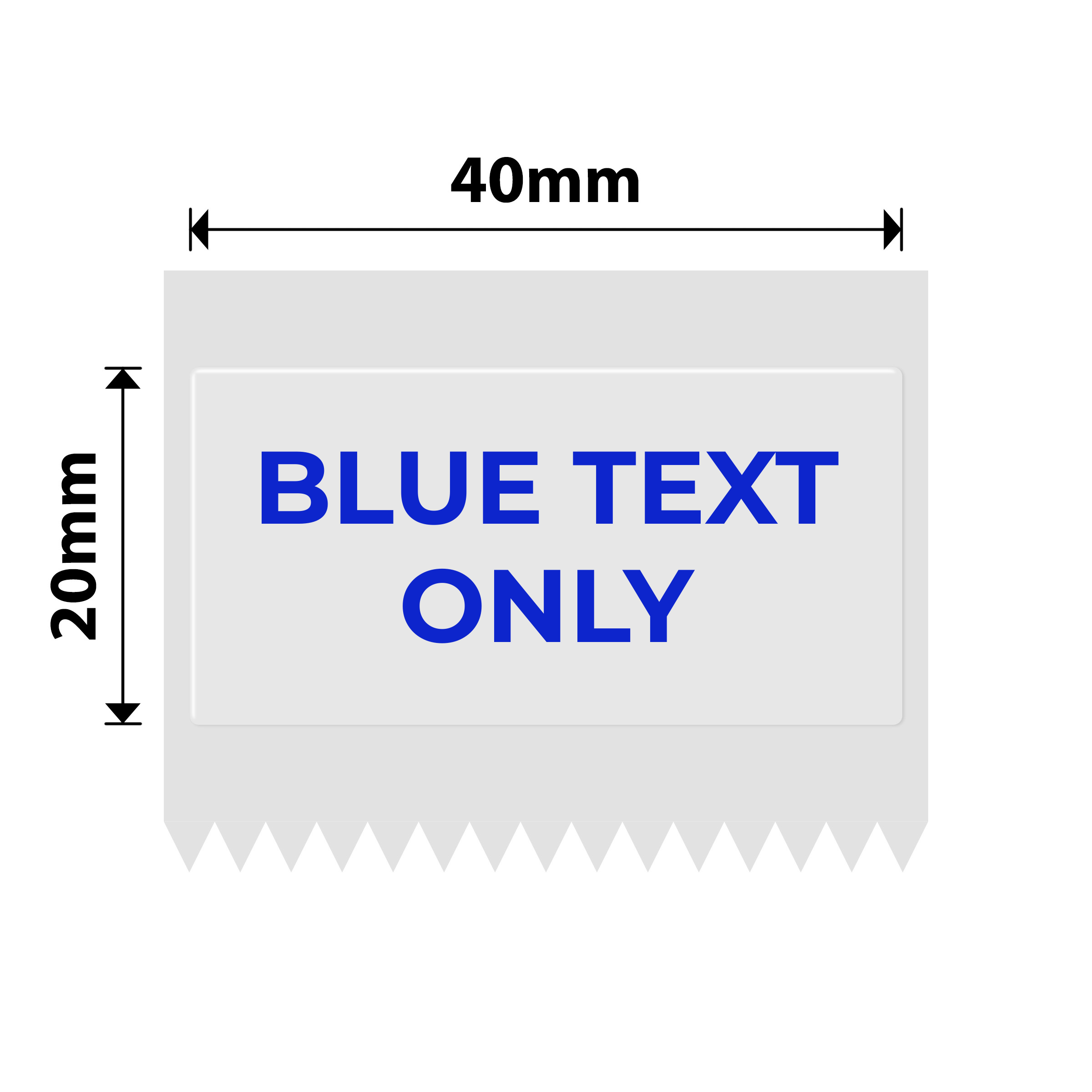 NB662 - Niimbot - B1 / B21 / B31 / B3S / B4 - 40x20mm - 315 Transparent Blue Text Only Labels