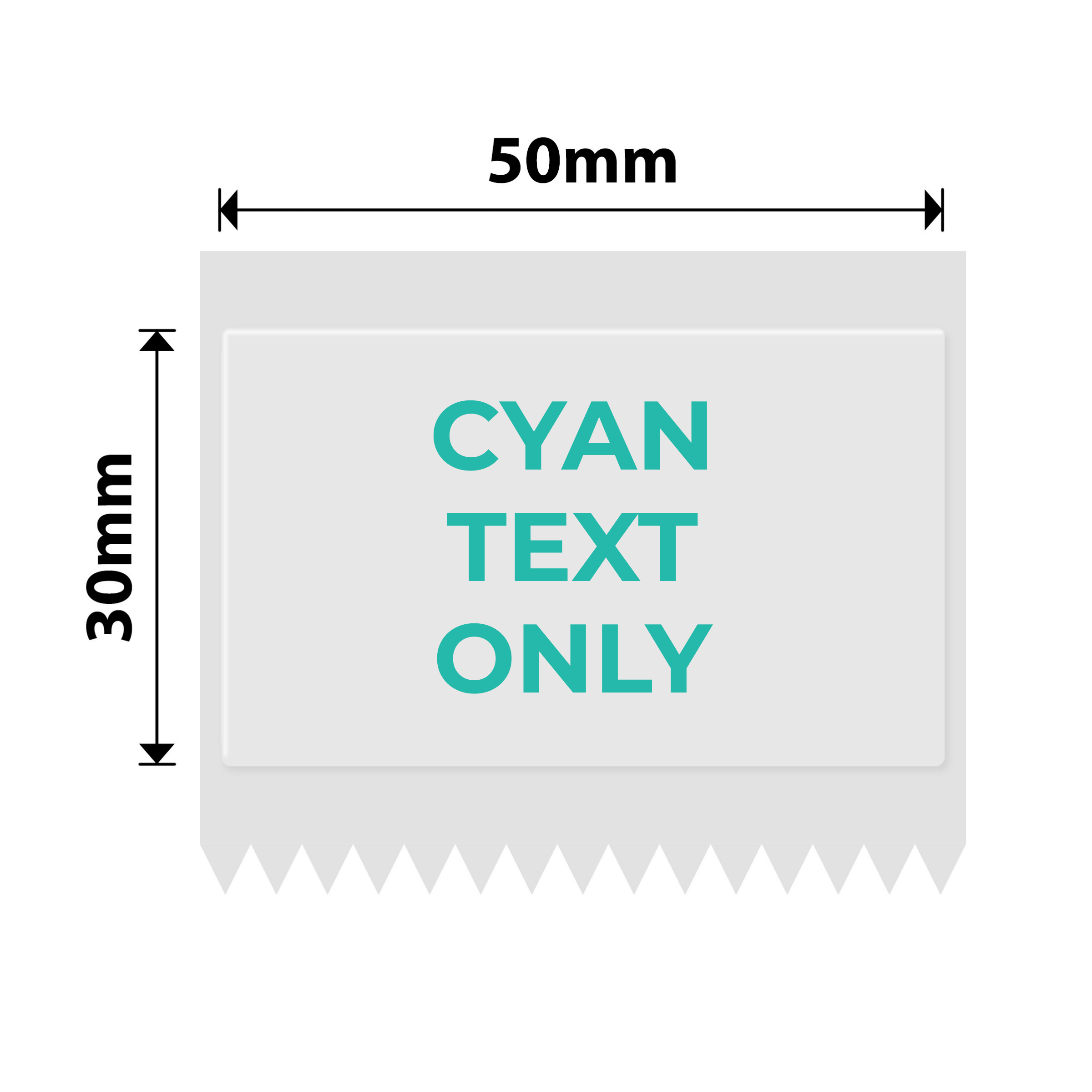 NB664 - Niimbot - B1 / B21 / B31 / B3S / B4 - 50x30mm - 230 Transparent Cyan Text Labels