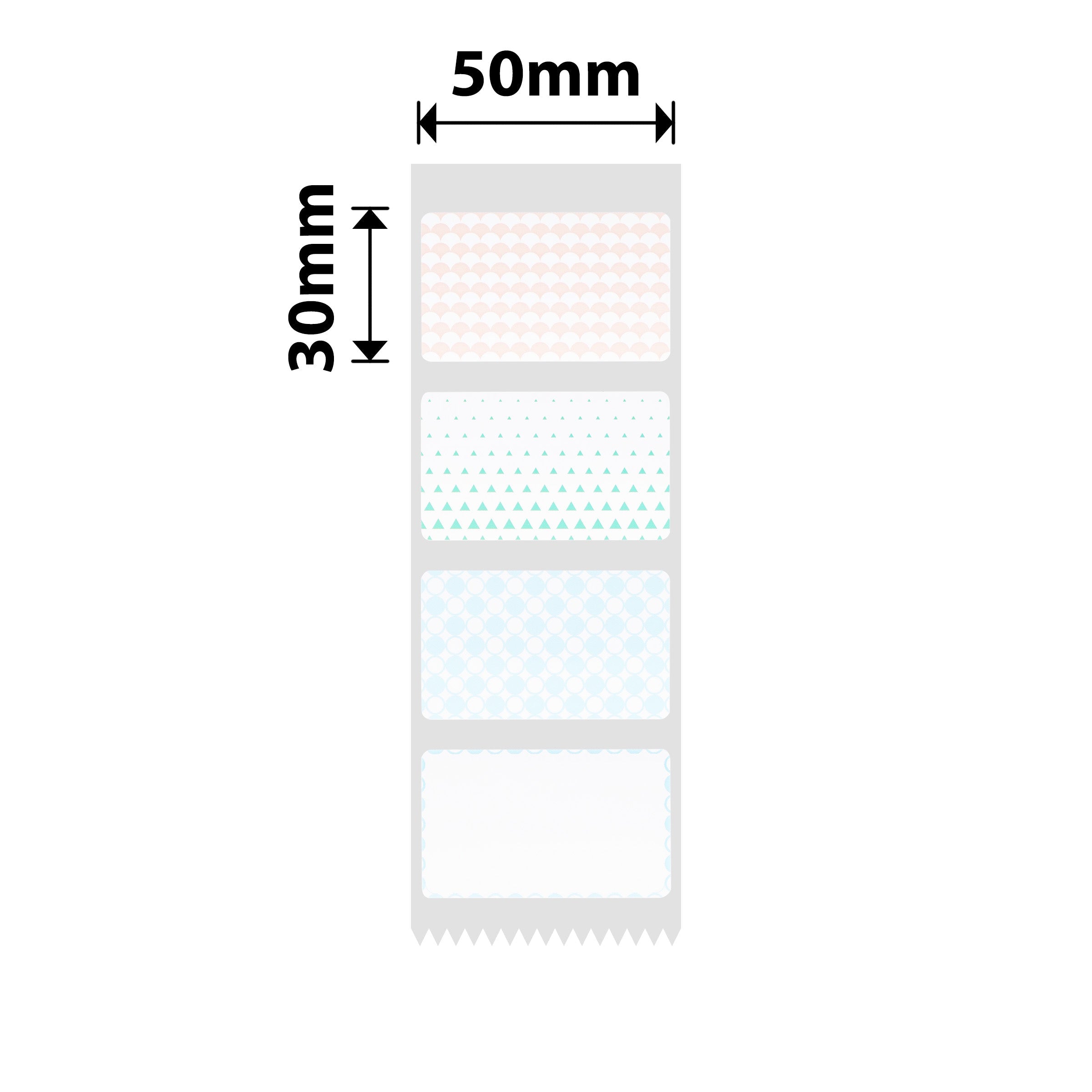 NB676 - Niimbot - B1 / B21 / B3S / B4 - 50x30mm - 230 Four Color Background Labels