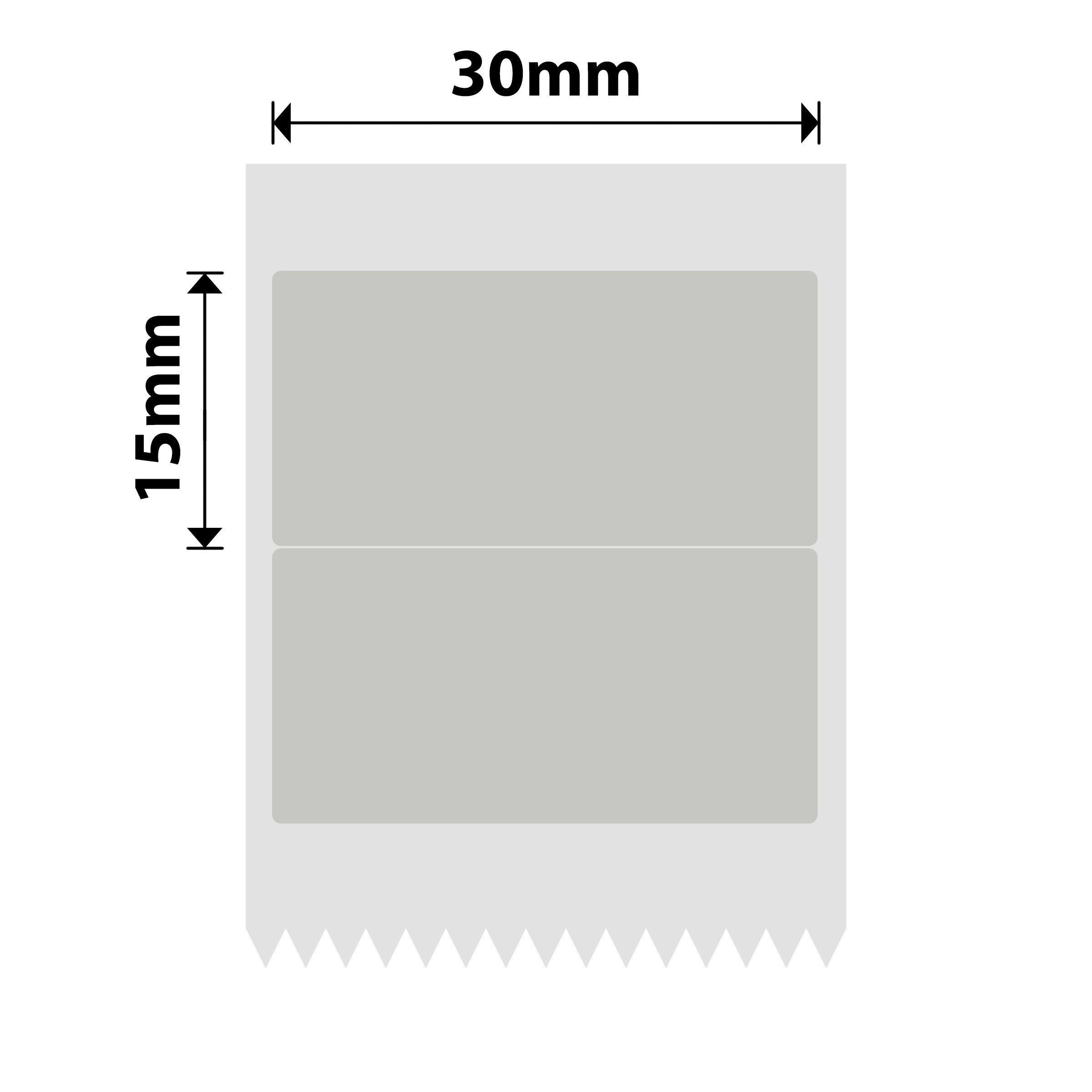 NB686 - Niimbot - B1 / B21 / B31 / B3S / B4 - 30x15mm/2R - 380 Grey Void Labels