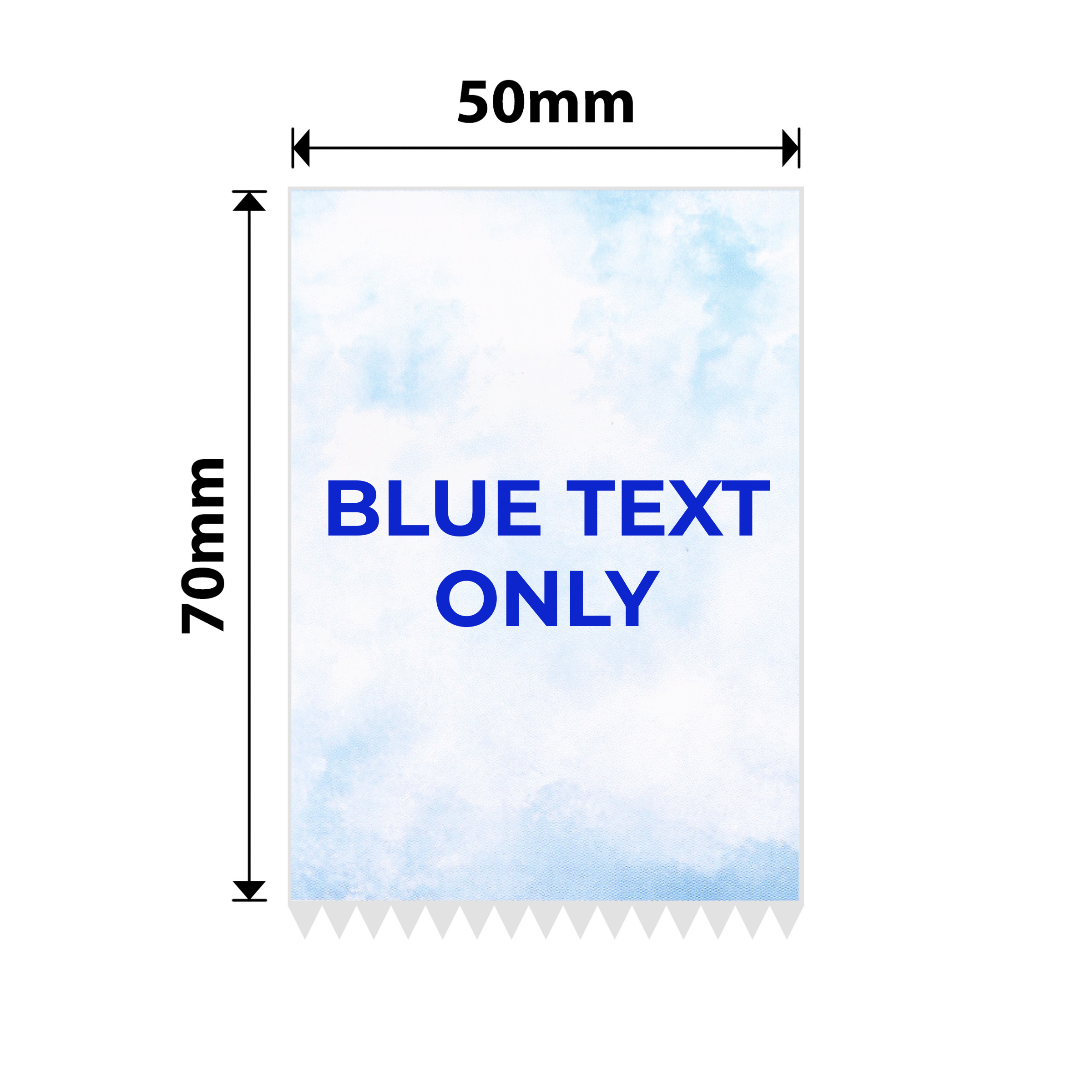 NB689 - Niimbot - B1 / B21 / B3S / B4 - 50x70mm - 115 Blue Text Stationary Pattern Labels