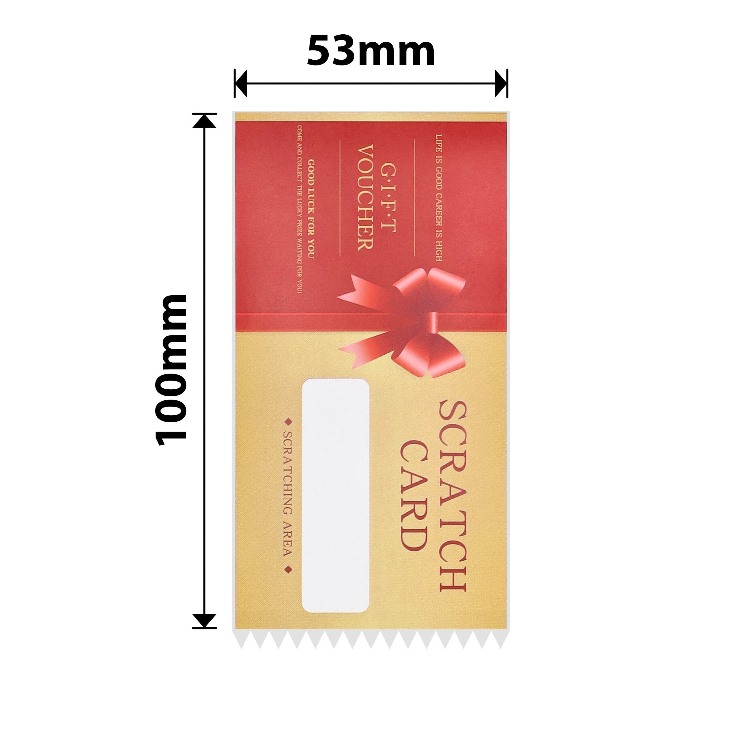 NB690 - Niimbot - B1 / B21 / B31 / B3S / B4 - 53x100mm - 55 Gift Scratch Card Labels