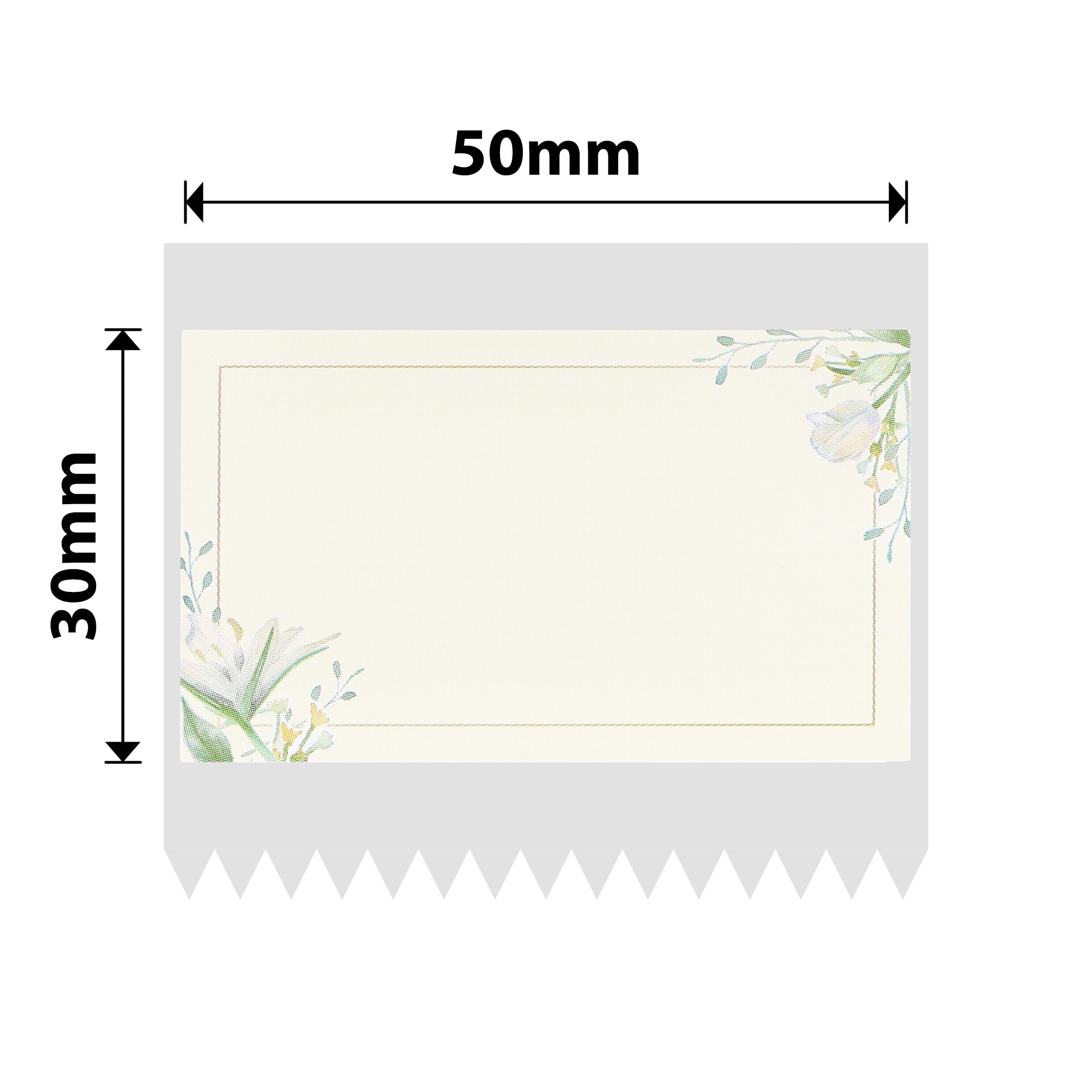 NB697 - NIIMBOT - B1 / B21 / B3S / B4 - 50X30MM - 230 PLAIN PAPER WITH FLOWERS LABELS