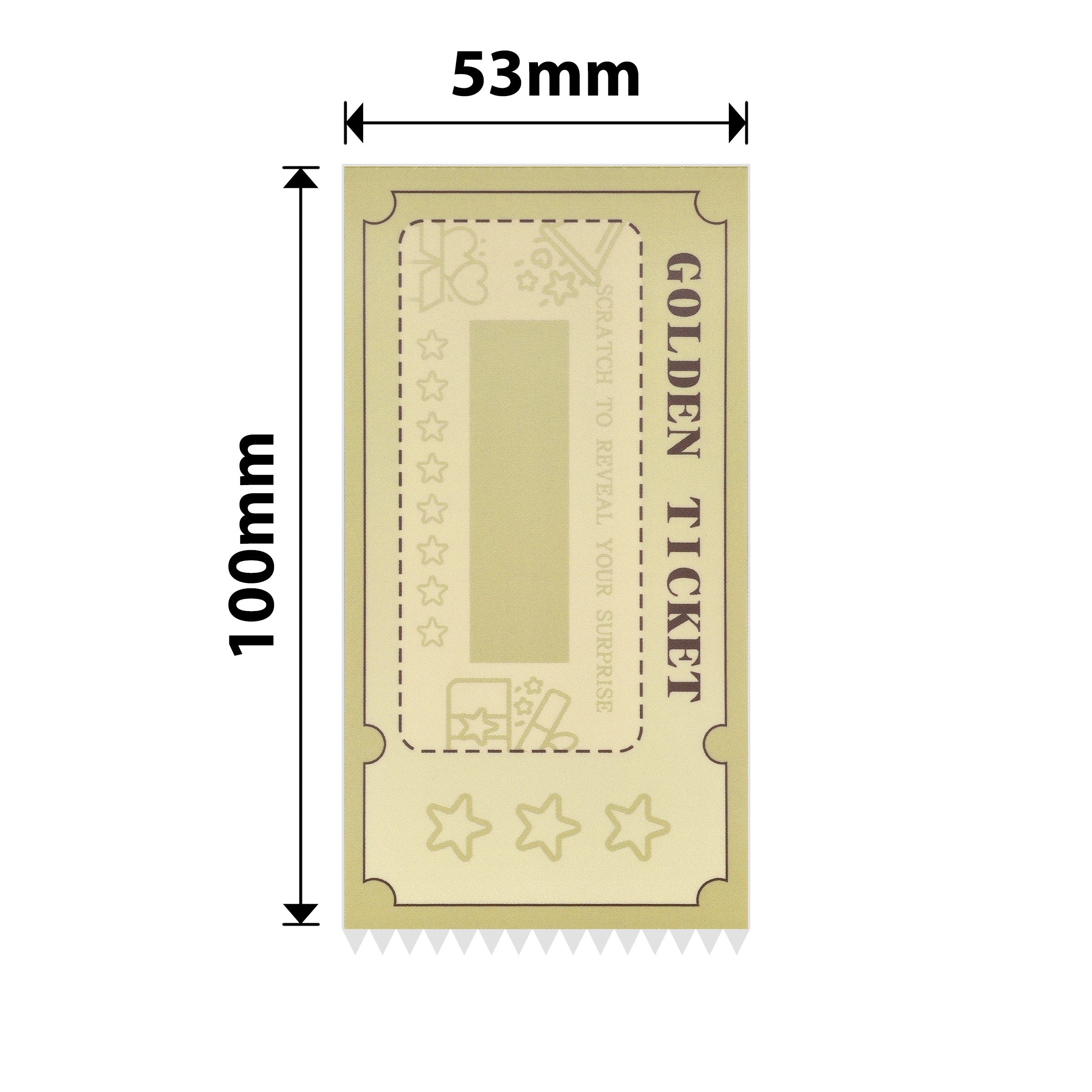 NB724 - Niimbot - M2 / M3 - 53x100mm - 50 Gold Scratch Cards