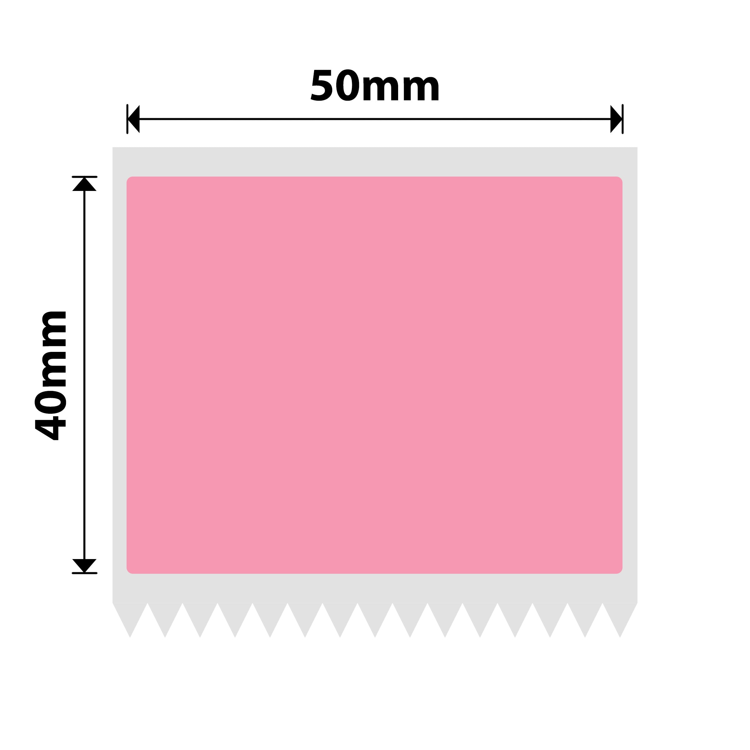 NB725 - NIIMBOT - K2 / K3 - 50X40MM - 740 LABELS - PINK