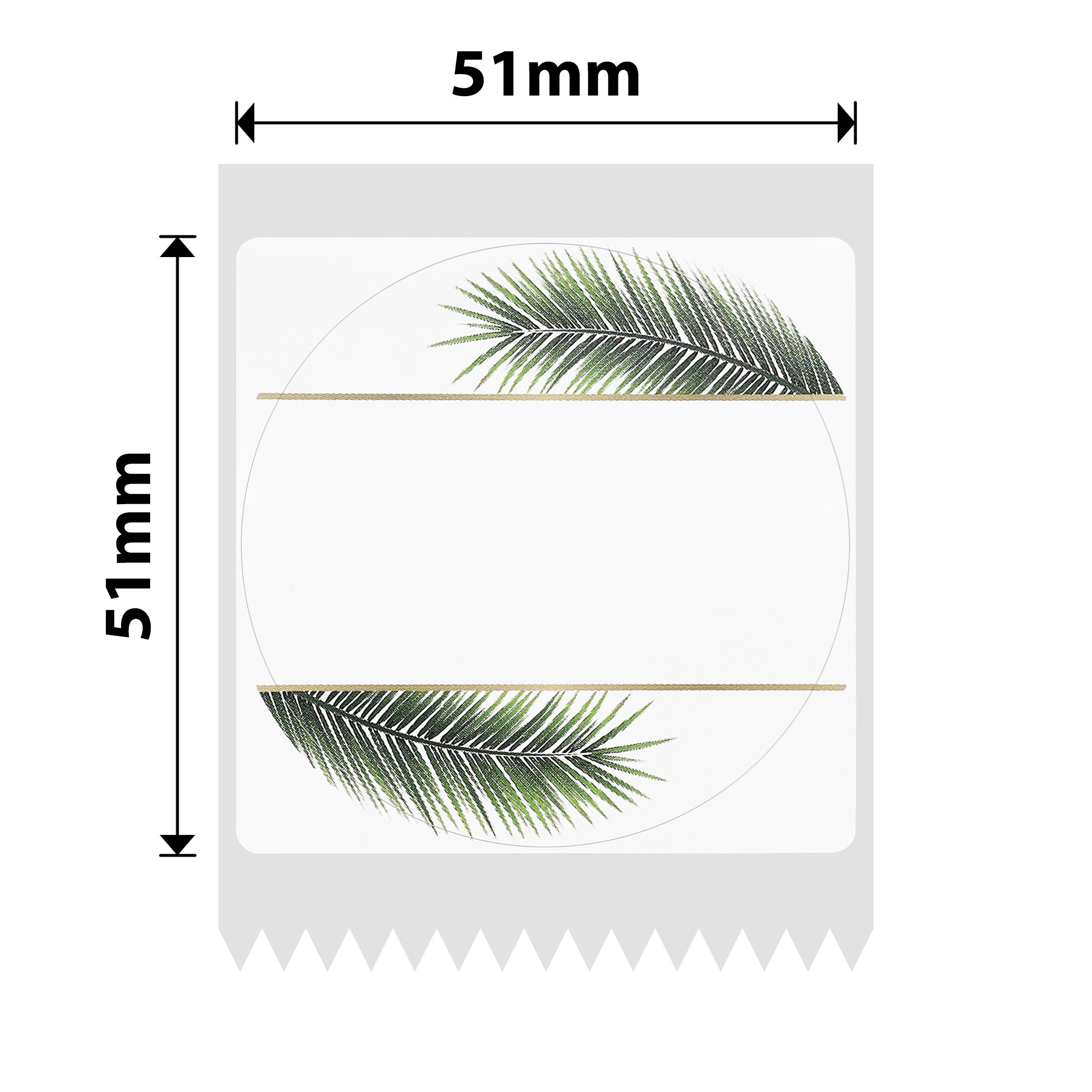 NB734 - Niimbot - B1 / B21 / B31 / B3S / B4 - 51x51mm - 140 Leaf Round Labels