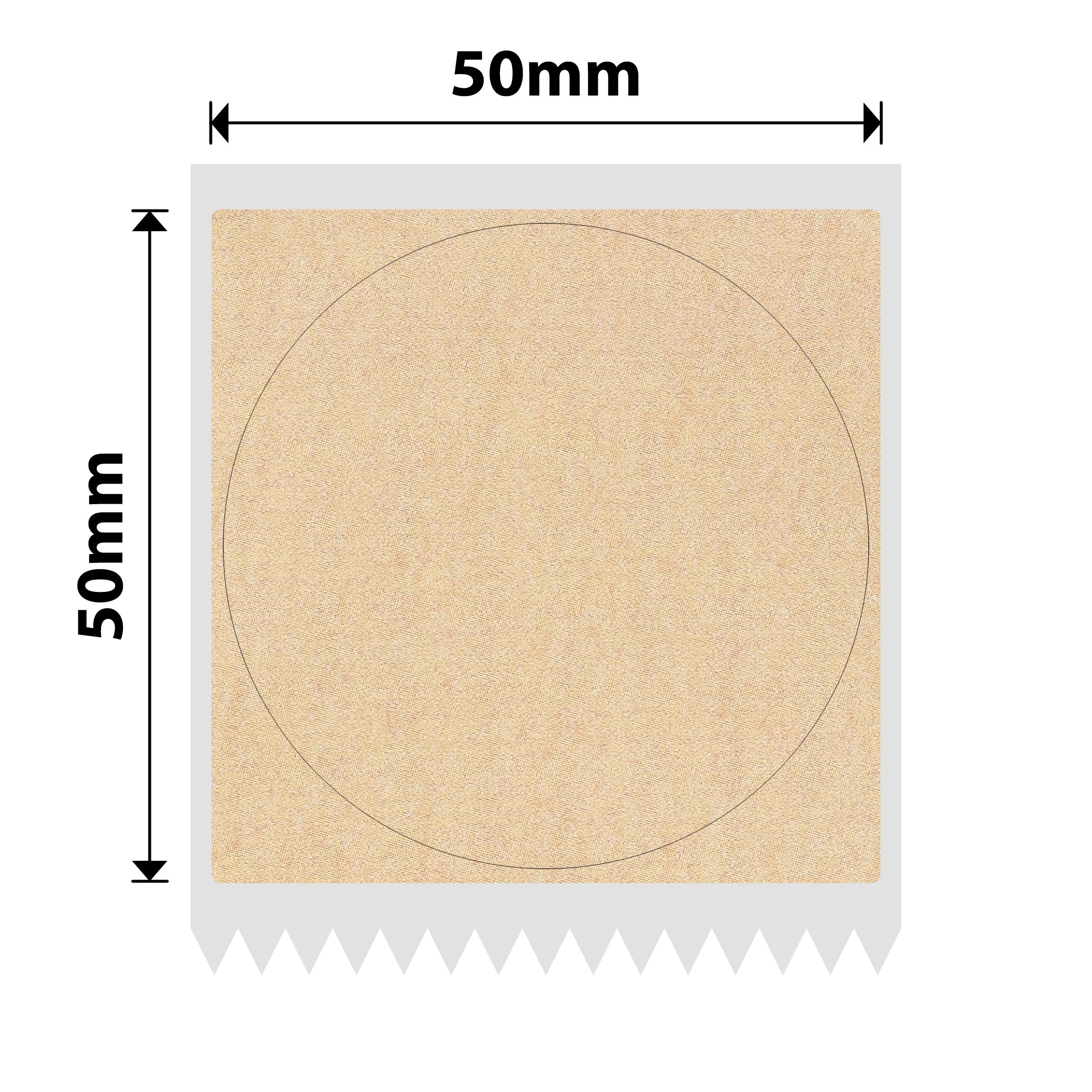NB737 - Niimbot - K2 / K3 - 50x50mm - 600 Kraft Round Labels